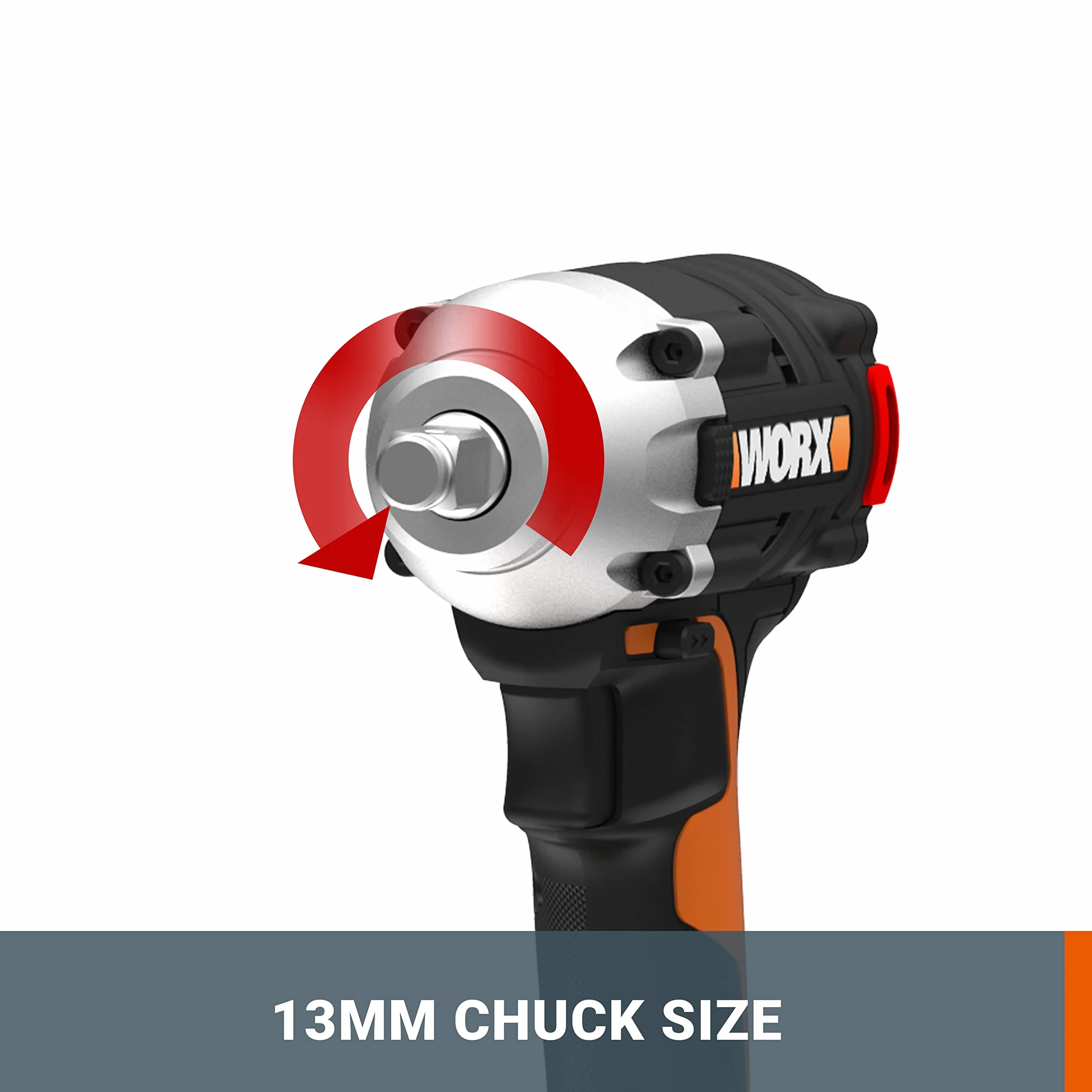 WORX WX272 Nitro bezszczotkowa wkrętarka udarowa 20 V – 300 Nm, ze zmienną 3-biegową przekładnią i światłem LED – idealna do różnych prac związanych z wkręcaniem – z akumulatorem, ładowarką i walizką
