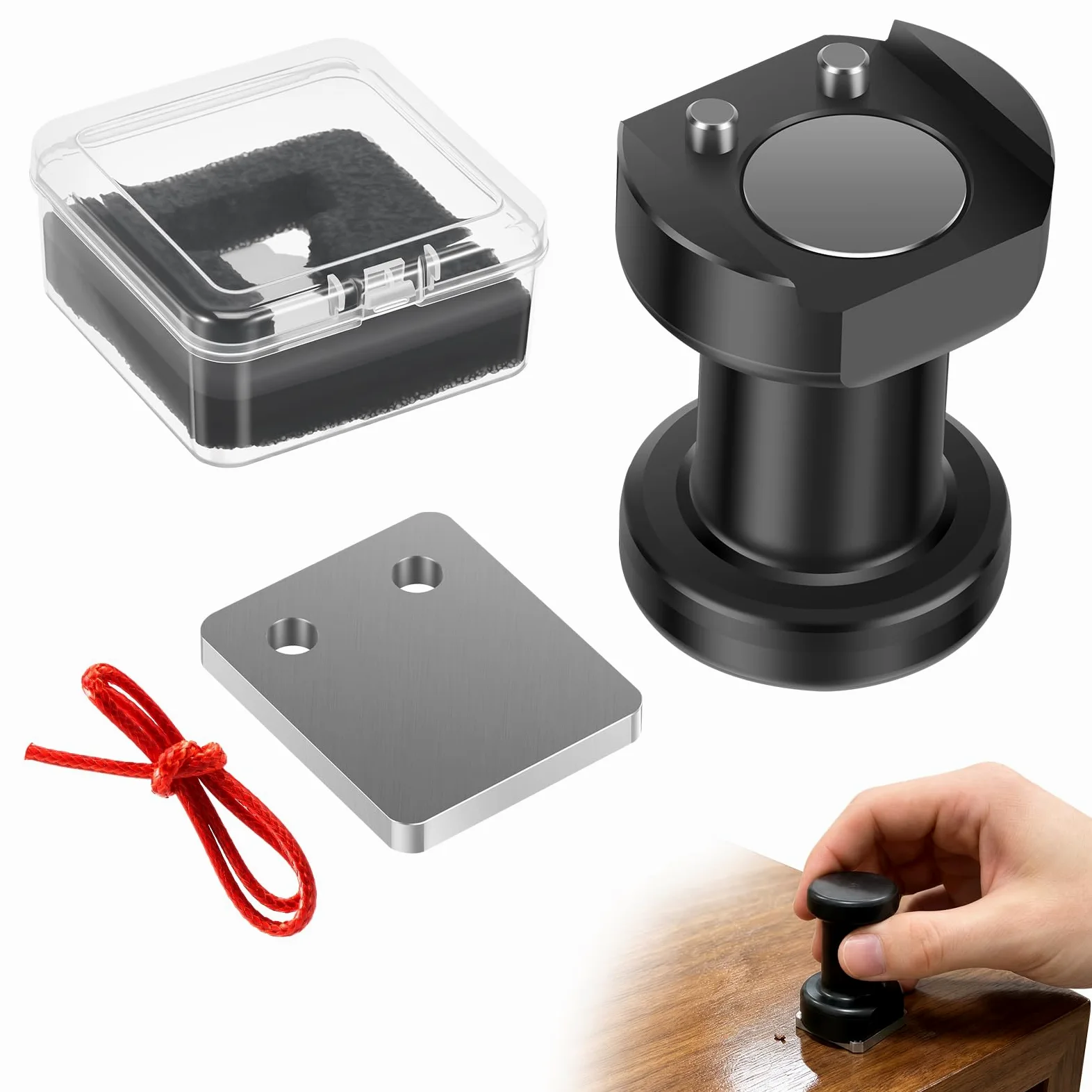 Środek do usuwania lakieru z uchwytem, skrobak do lakieru z twardego metalu, 30 × 25 mm, narzędzie do naprawy punktowej lakieru, wtrąceń kurzu, punktów lakieru i lokalnych wad lakieru, z pudełkiem