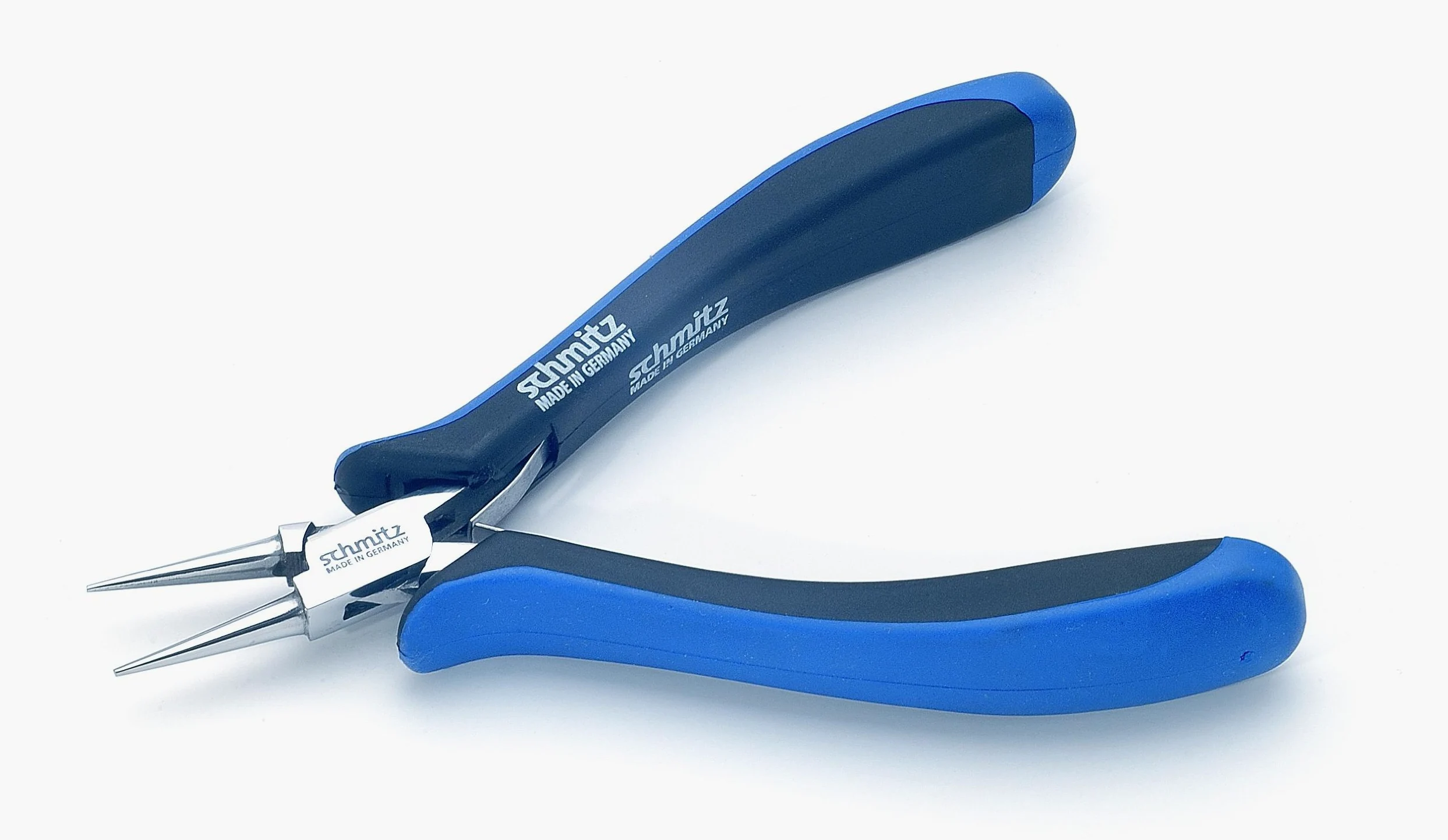 Szczypce okrągłe 130 mm | Schmitz 4231HS22 | proste, krótkie szczęki bez uzębień | ESD/EGB - dysypatywne / odprowadzające | Przegubiony przegub szczypiec dla profesjonalistów | Made in Germany - Solingen