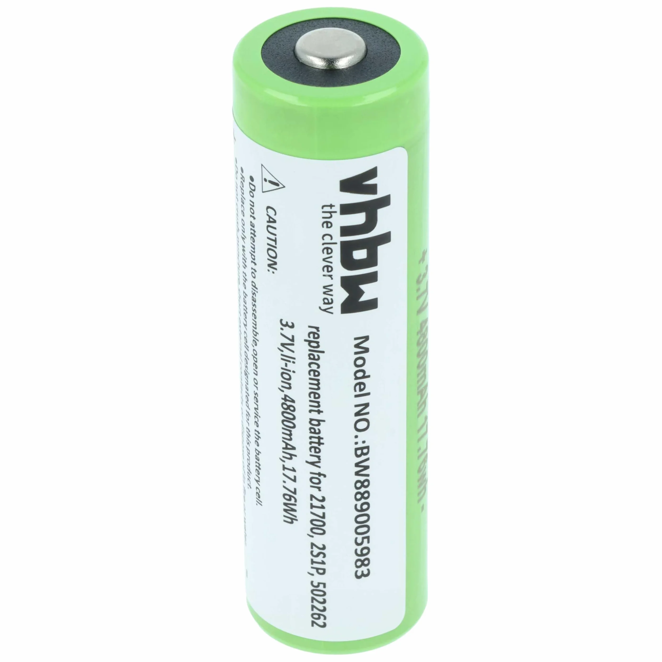 vhbw Bateria zamienna do Ledlenser 2S1P, 502262 do latarki czołowej (4800 mAh, 3,7 V, litowo-jonowa)