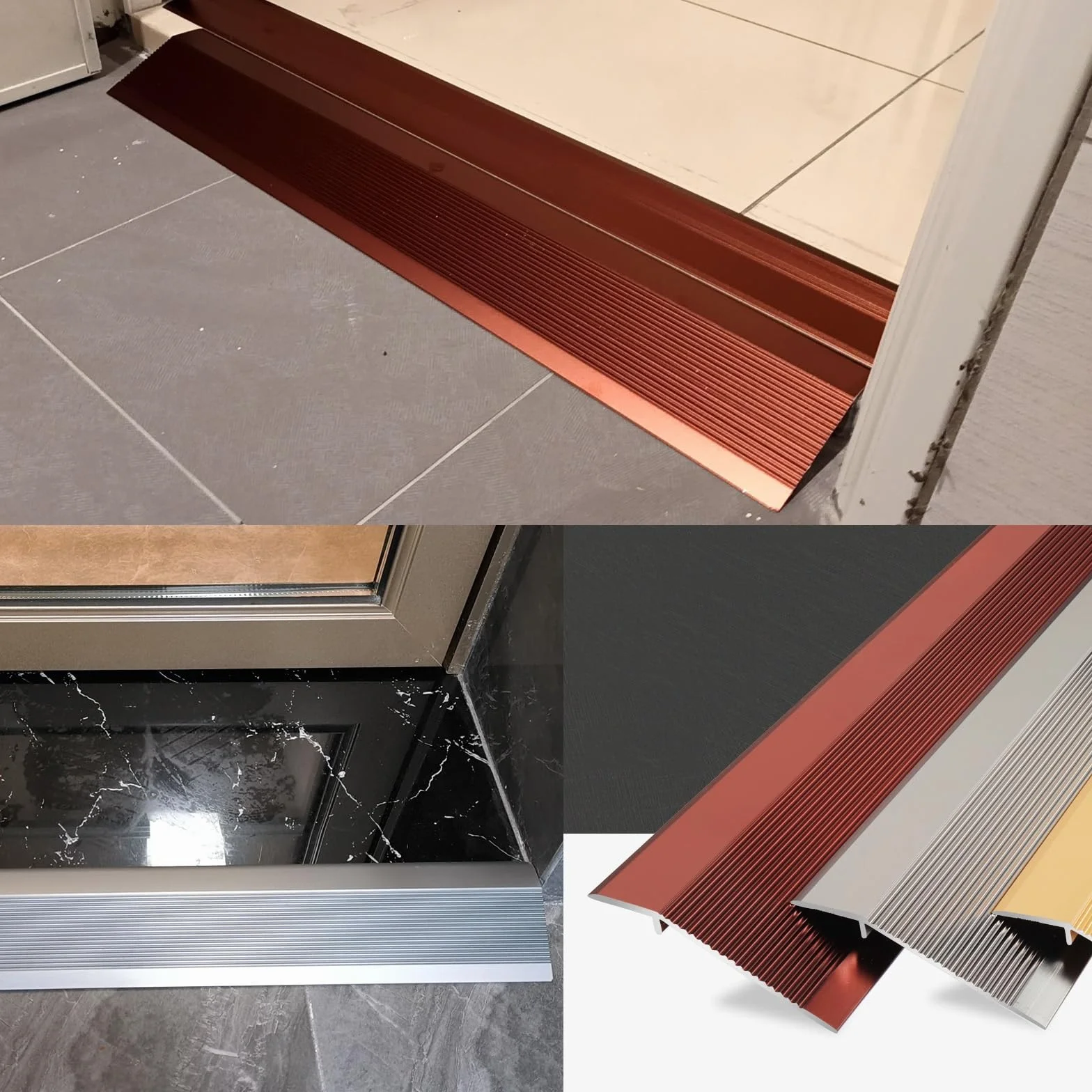 Aluminiowa listwa progowa do podłogi, listwa przejściowa do podłogi w kuchni, łazience, listwa wykończeniowa do przejścia progu dywanu, próg podłogi listwa wykończeniowa