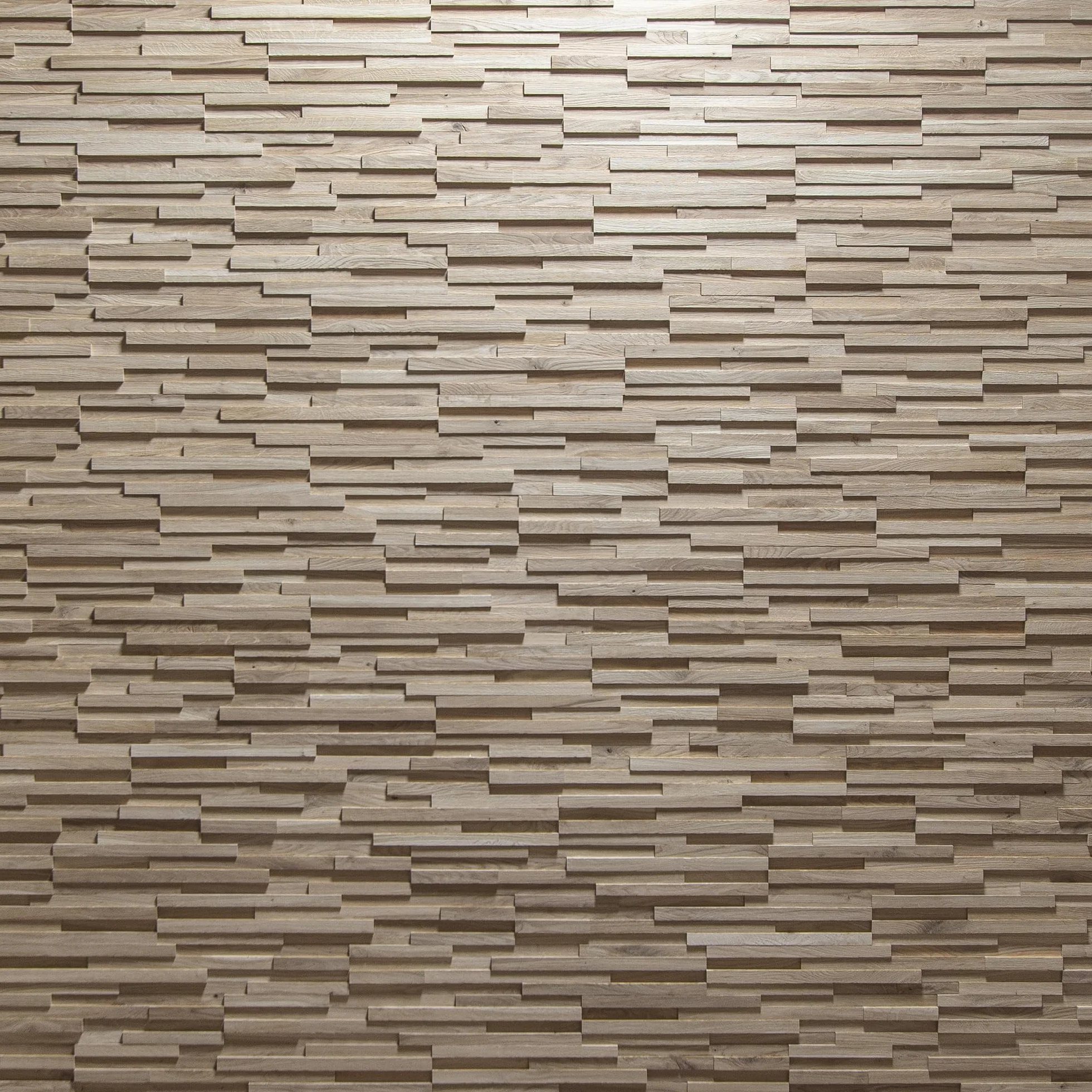 Drewniana okładzina ścienna o wyglądzie 3D, naturalne panele ścienne z drewna dębowego firmy Wooden Wall Design model Correctus (1 m2).
