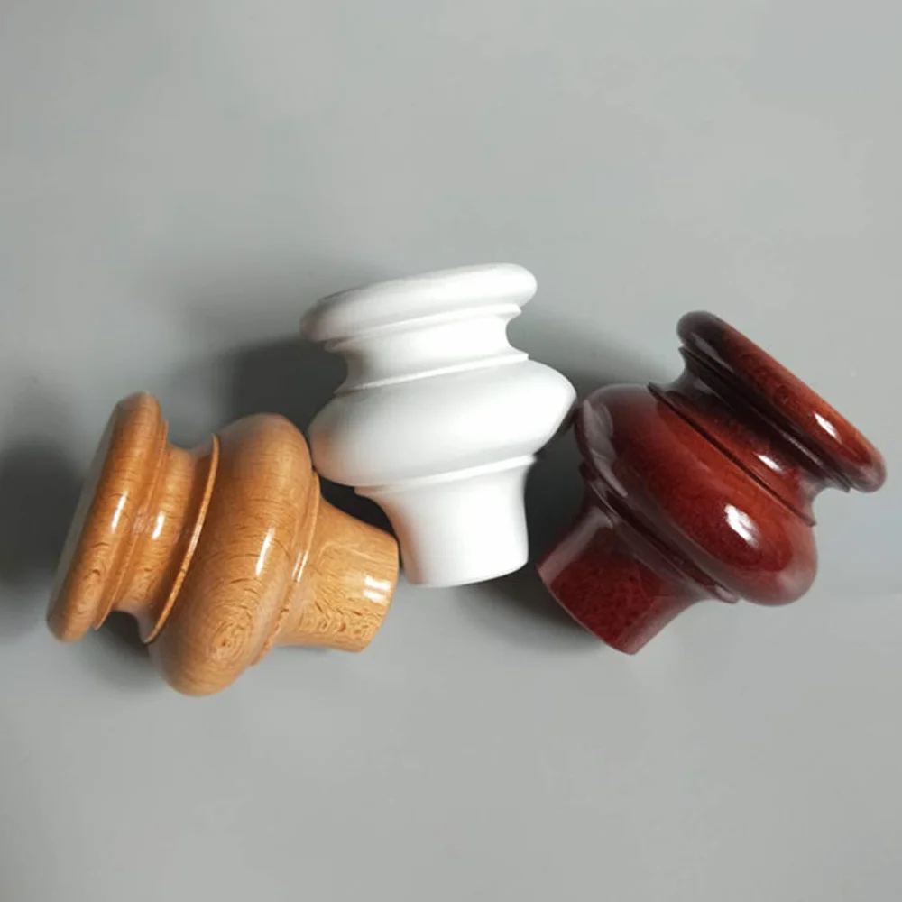 Nogi meblowe z litego drewna, tykwa, 4 sztuki, wymienne nóżki do sofy, łóżka, szafki, krzesła, kanapy, biurka 15 cm, kolor mahoń