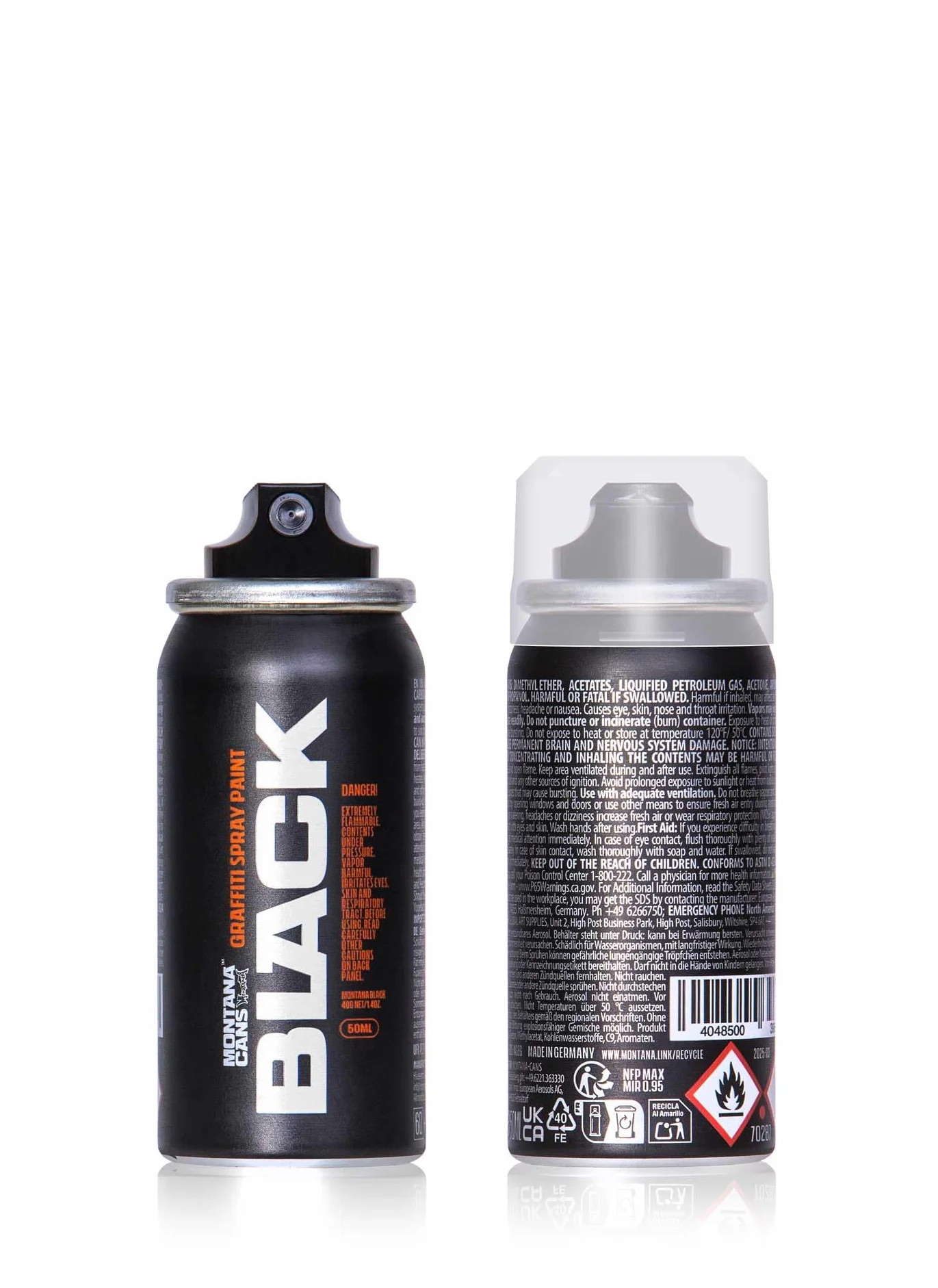 Montana Black Pocket Cans Zestaw puszek ze sprayem 3 x 50 ml Czarny + Marker