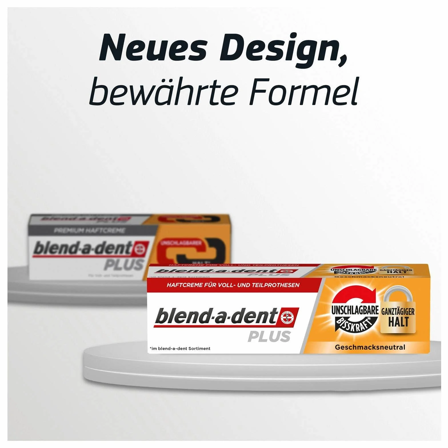 3 x 40 g Blend-a-dent PLUS Premium krem samoprzylepny – neutralny smak – Duokraft
