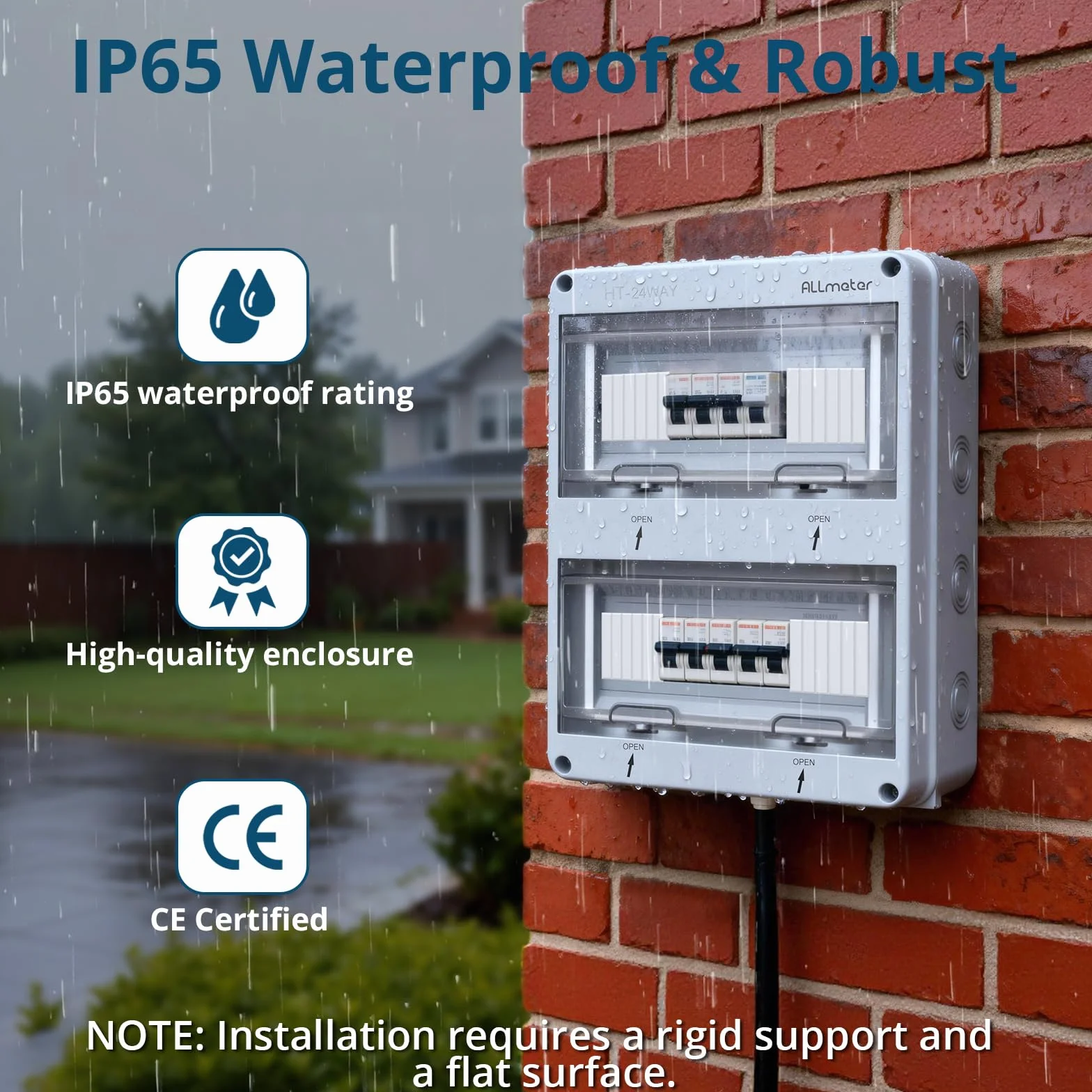Skrzynka rozdzielcza natynkowa ABS 24 moduły IP65 wodoszczelna