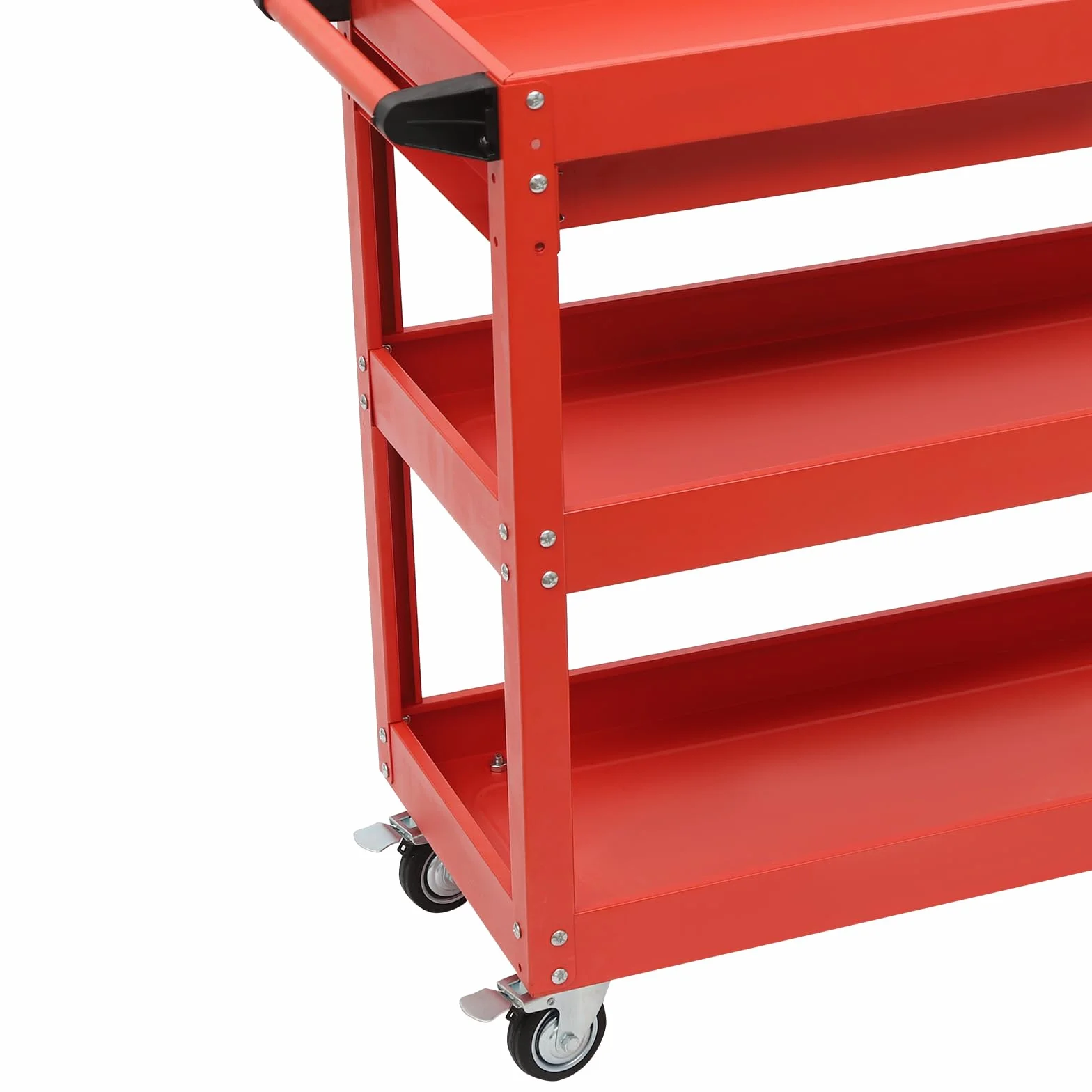 Wózek narzędziowy, wózek warsztatowy na kółkach z 3 poziomami, zamykana szuflada, 76,3 x 35,3 x 83,5 cm, organizer narzędziowy, wózek transportowy do magazynu, garażu, warsztatu