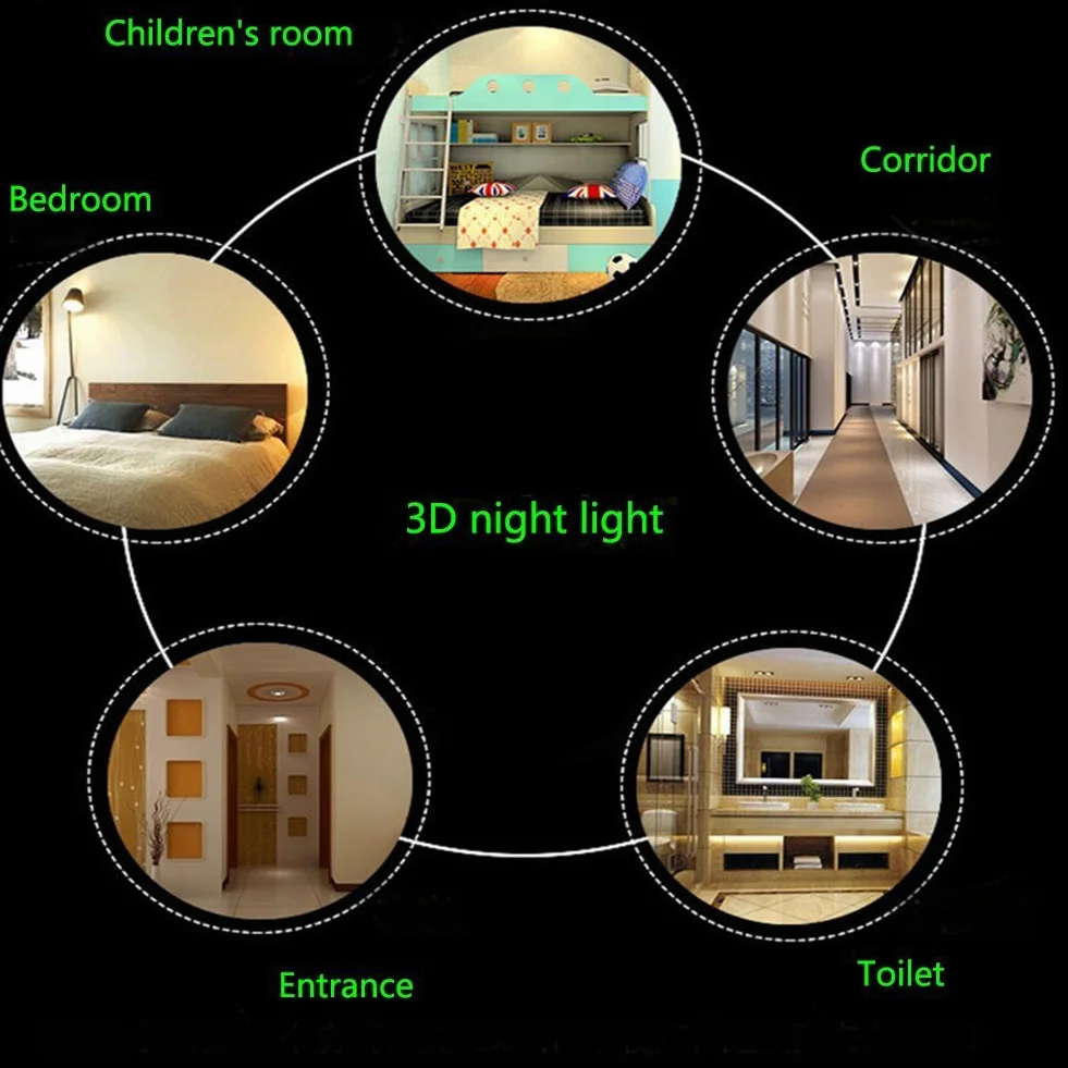 3D lampka akordeonowa, nocna lampka z iluzją, 7 zmieniających się kolorów LED, dotykowa, USB, na stół, prezent, zabawka dla dzieci, dekoracja na Boże Narodzenie, prezent na Walentynki, prezent