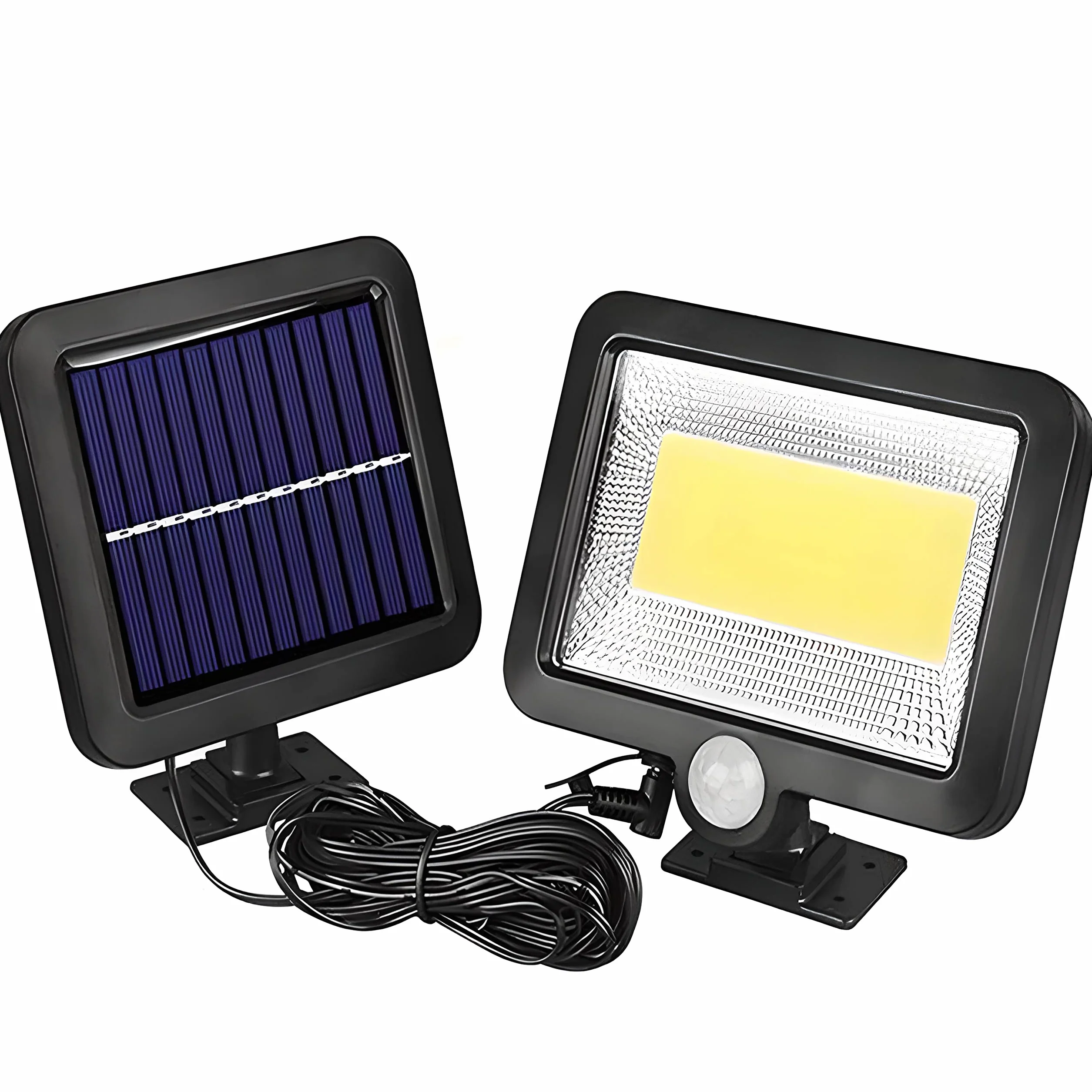 Retoo Lampa solarna z czujnikiem ruchu na zewnątrz ze 100 diodami LED wodoodporność IP44 światło słoneczne na zewnątrz kinkiety słoneczne do ogrodu 4000 mAh 1000 lumenów bezpieczne kinkiety