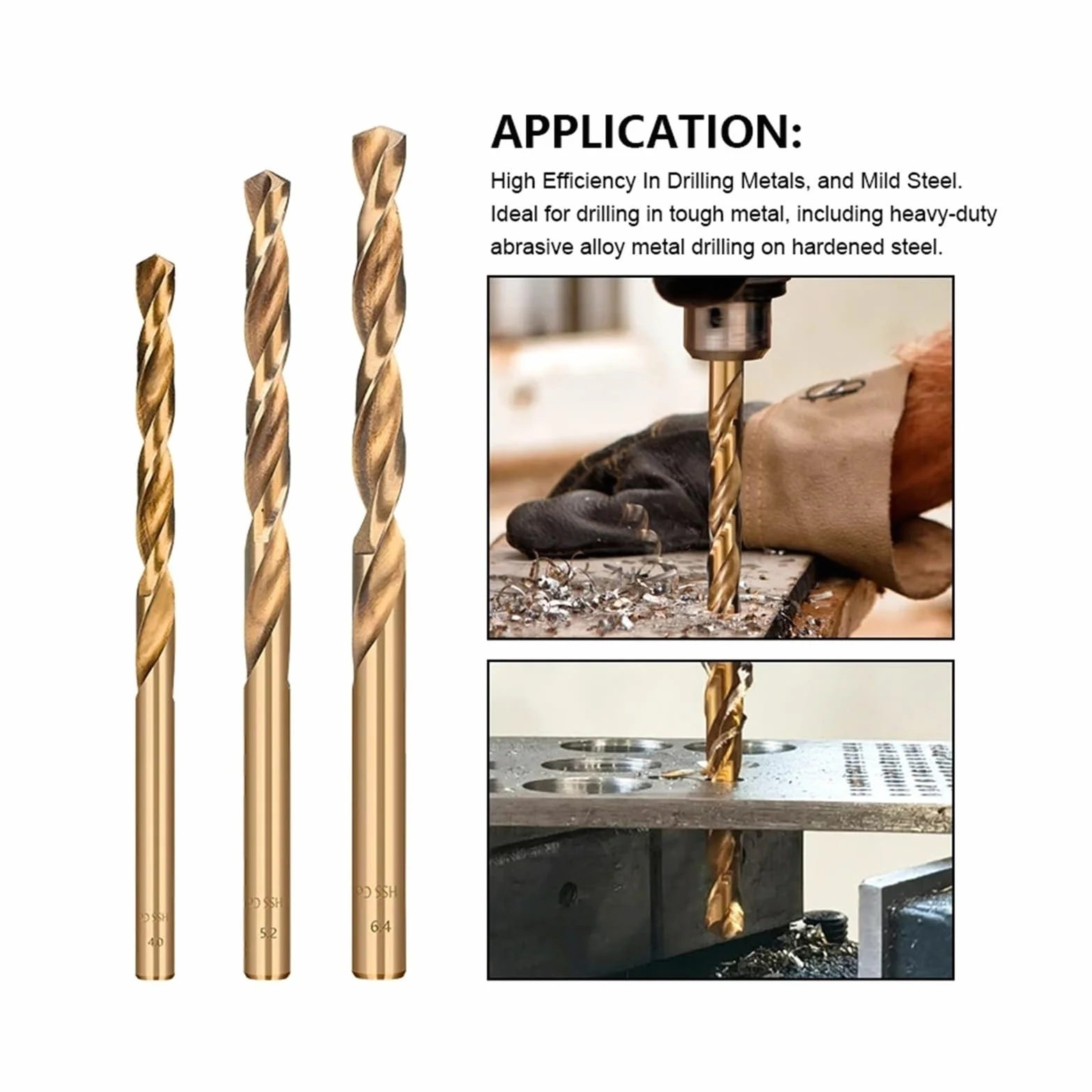 Wiertło kręte ze stali szybkotnącej, 8-20 mm M35 kobaltowe, do stali nierdzewnej i twardych metali (1 sztuka)(14.7mm)