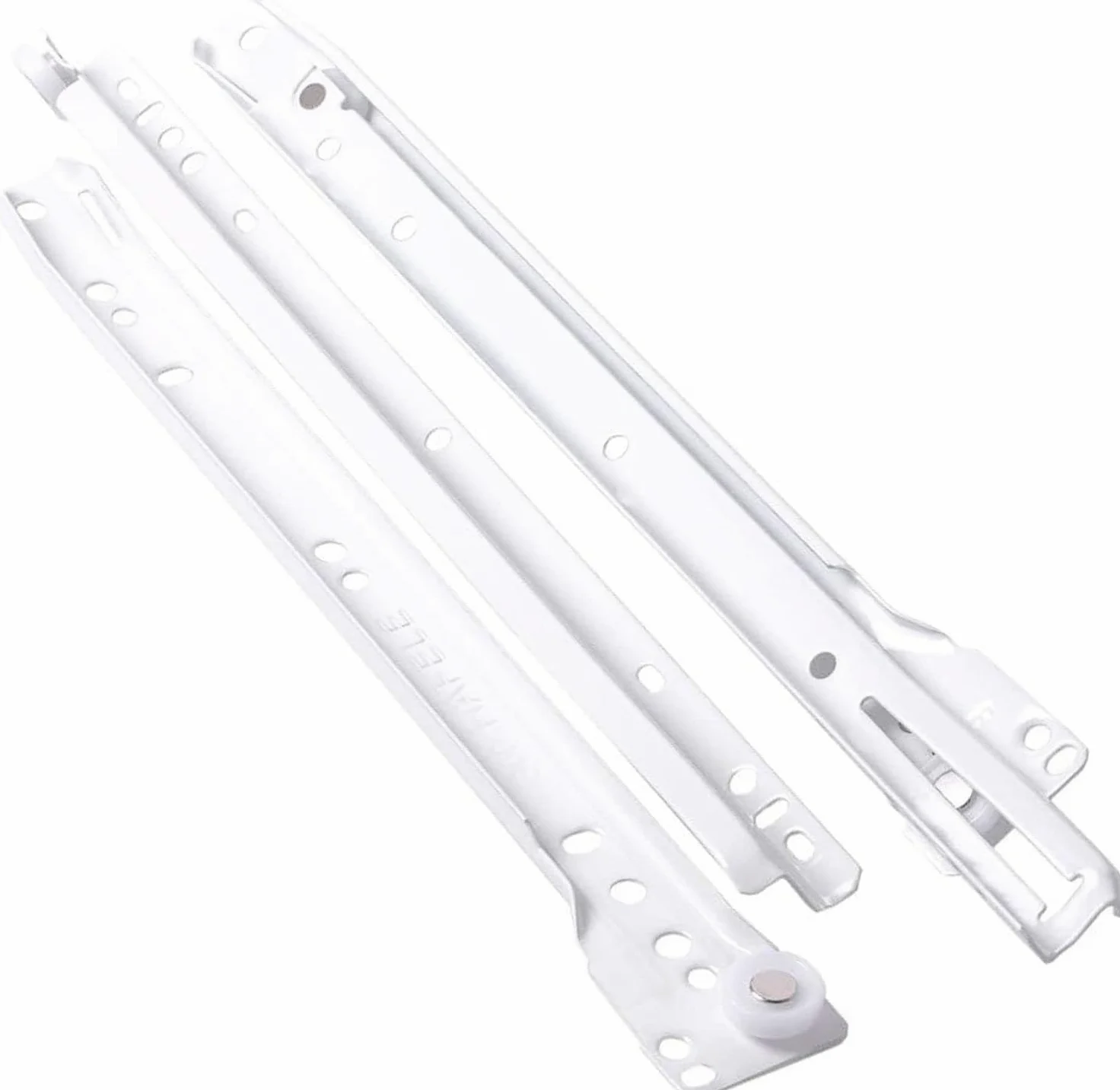 Gedotec Wyciąg do szuflad, 450 mm, 10 par – szyny do szuflad, metalowe prowadnice na kółkach, regał regałowy, stal biała, wysuwany mebel do szuflad drewnianych, prowadnica kulkowa, prowadnice do szafek kuchennych