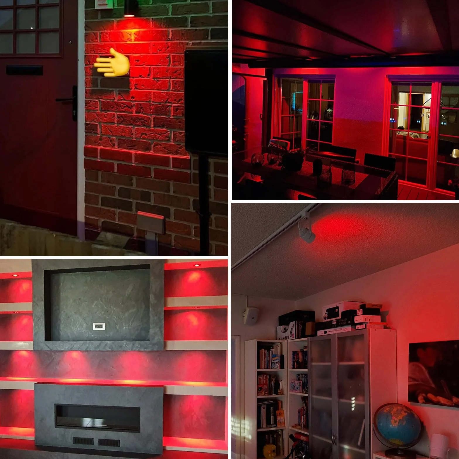 Caldarax 2 Sztuka Czerwona Żarówka LED GU10 5W Spot, Odpowiedniki 50W Halogen, MR16 Reflektory 230V, 500LM, Kąt 120°, Nie Ściemnianie, Dekoracyjne Oświetlenie krajobrazu, Etap, Bar, Impreza