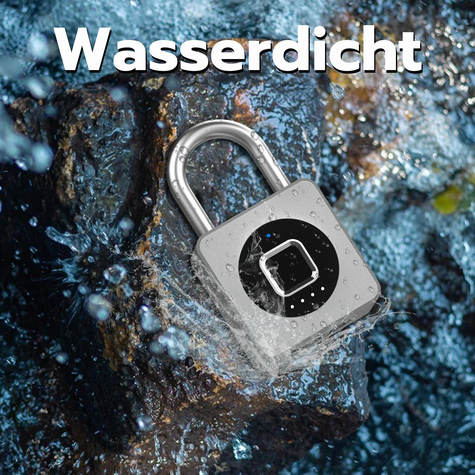 Eseesmart Zamek odcisk palca, kłódka do studia fitness, odblokowywanie odcisków palców Bluetooth IOS Watch, wodoszczelna kłódka do bagażu, magazynów, samochodów towarowych, garażu, szafki