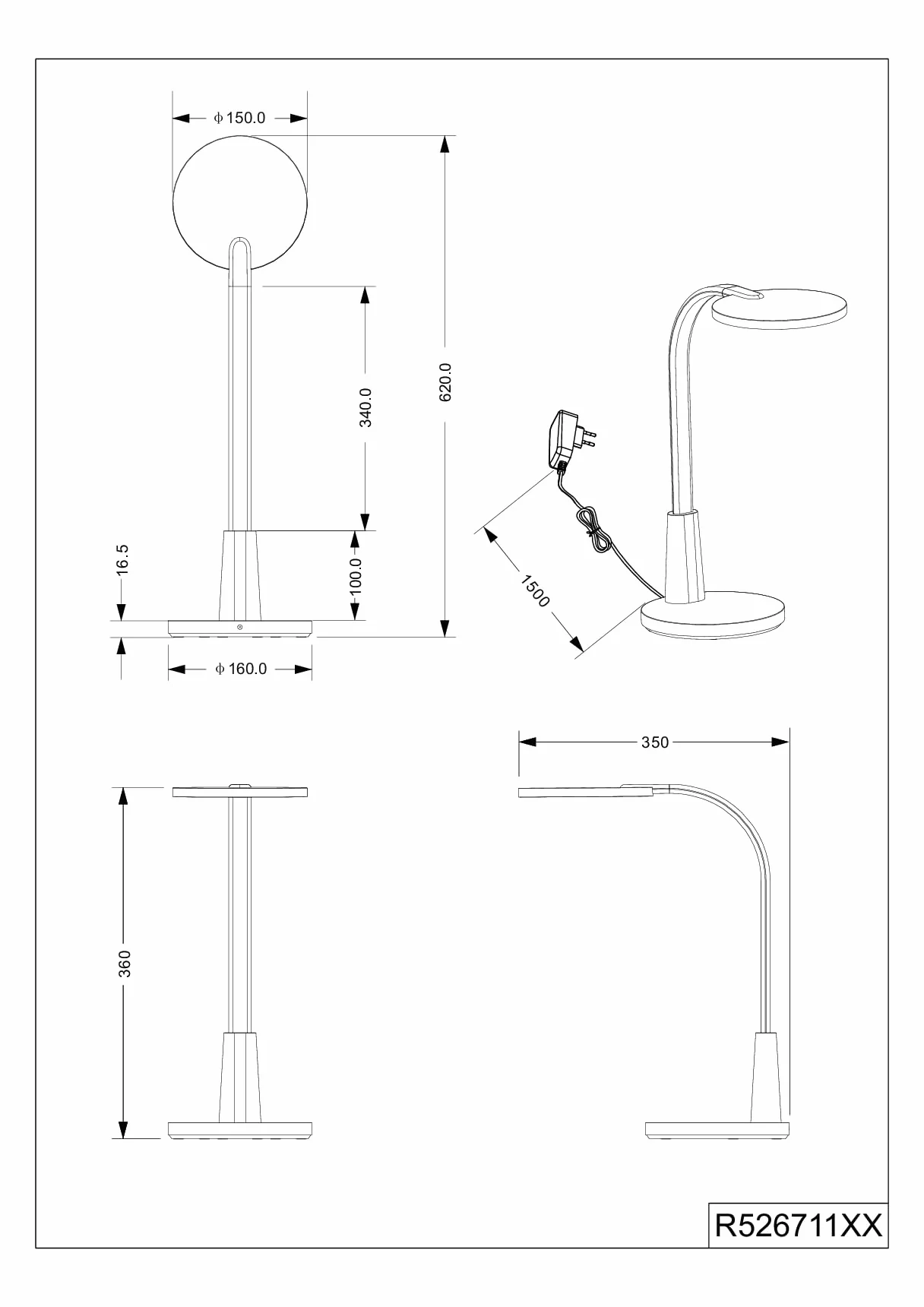Trio lampa stołowa Sally biała - R52671101