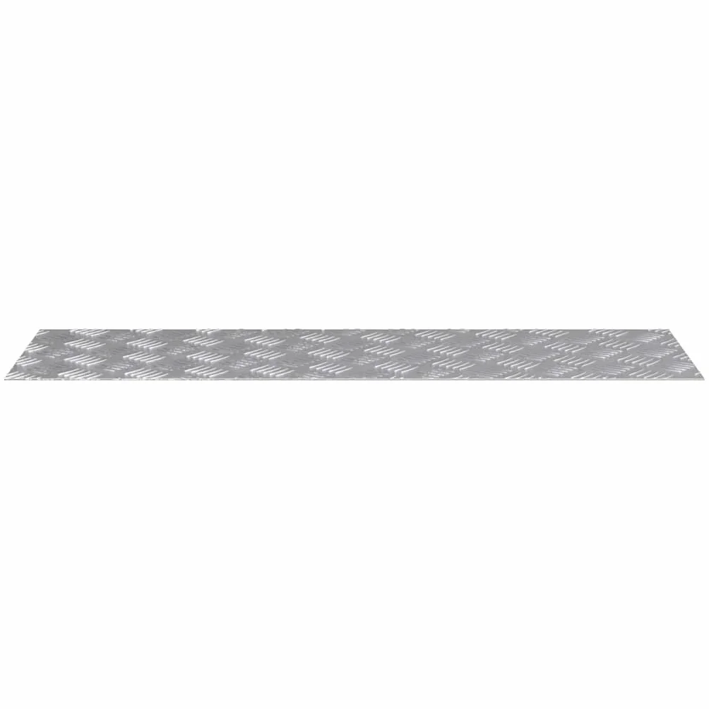 Stopnie schodowe aluminiowe, srebrne, prostokątne, 2 sztuki, 100 x 30 cm, do użytku wewnątrz i na zewnątrz, antypoślizgowa mata schodowa z ochroną przed zadrapaniami i hałasem, 2 sztuki