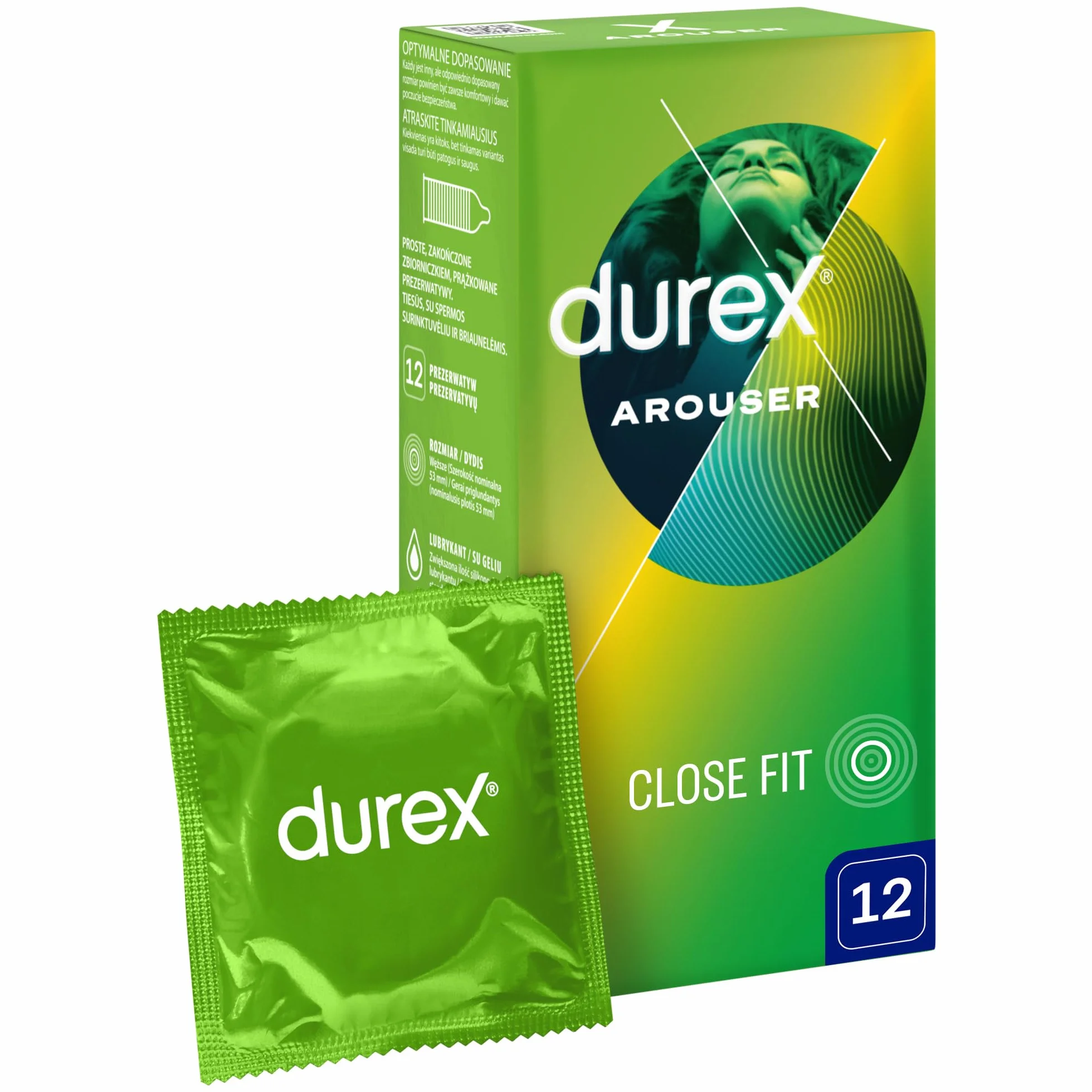 Durex Arouser Prezerwatywy prążkowane 12 szt.