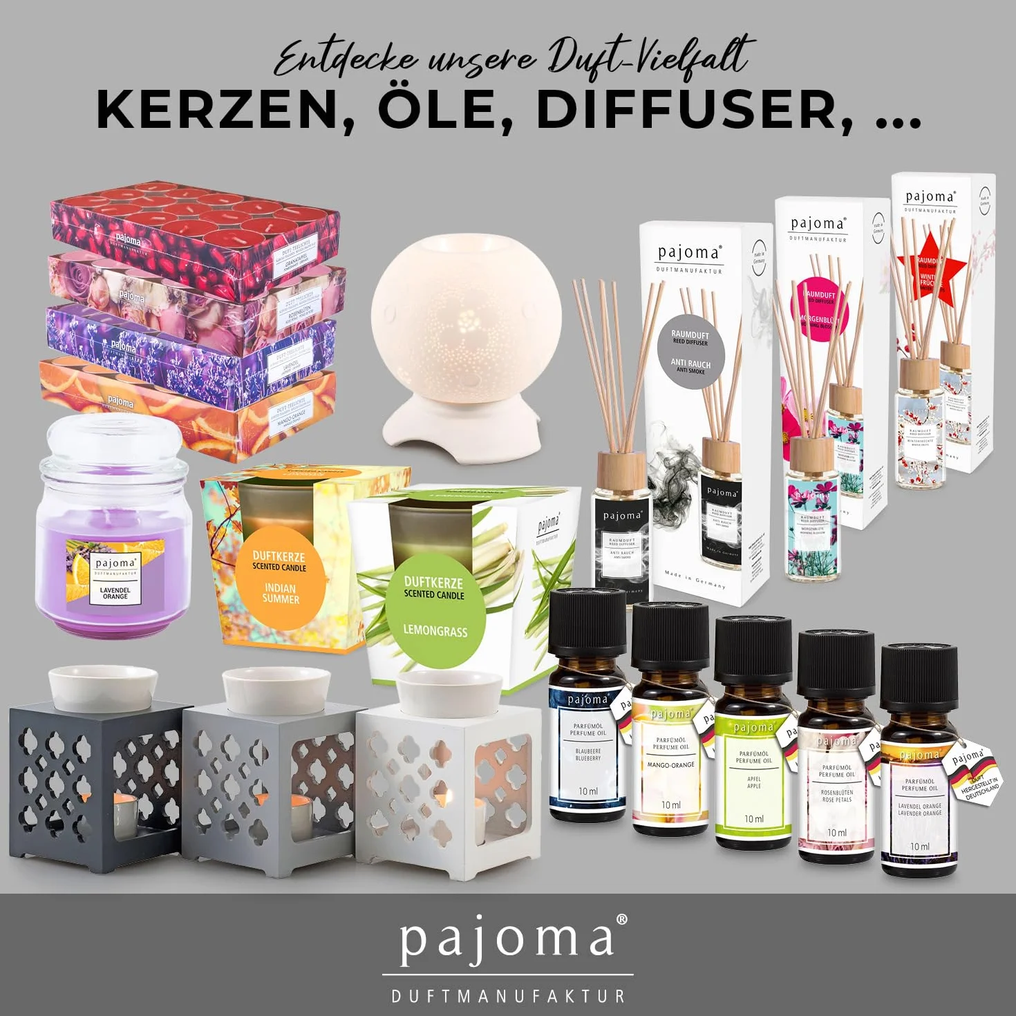 pajoma® Zapach do pomieszczeń butelka uzupełniająca 100 ml, cynamonowo-pomarańczowa | wkład do odświeżacza powietrza | intensywny i wysokiej jakości zapach w jakości premium