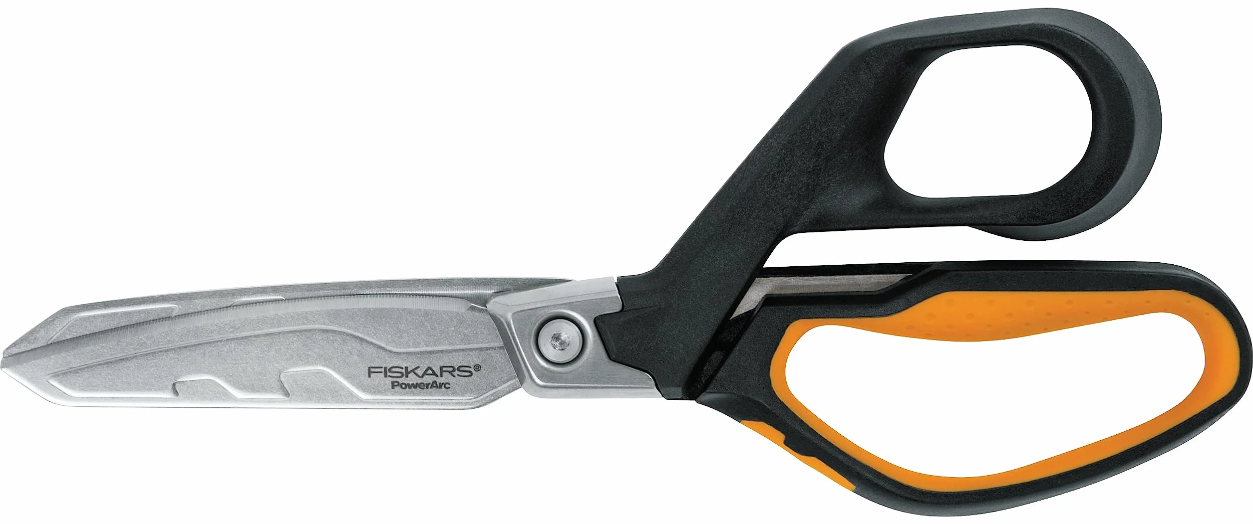 Fiskars Wysokowydajne nożyczki, Do 30% większa moc, Długość 21 cm, Trwała stal nierdzewna/ tworzywo, Czarno-pomarańczowe, PowerArc, 1027204