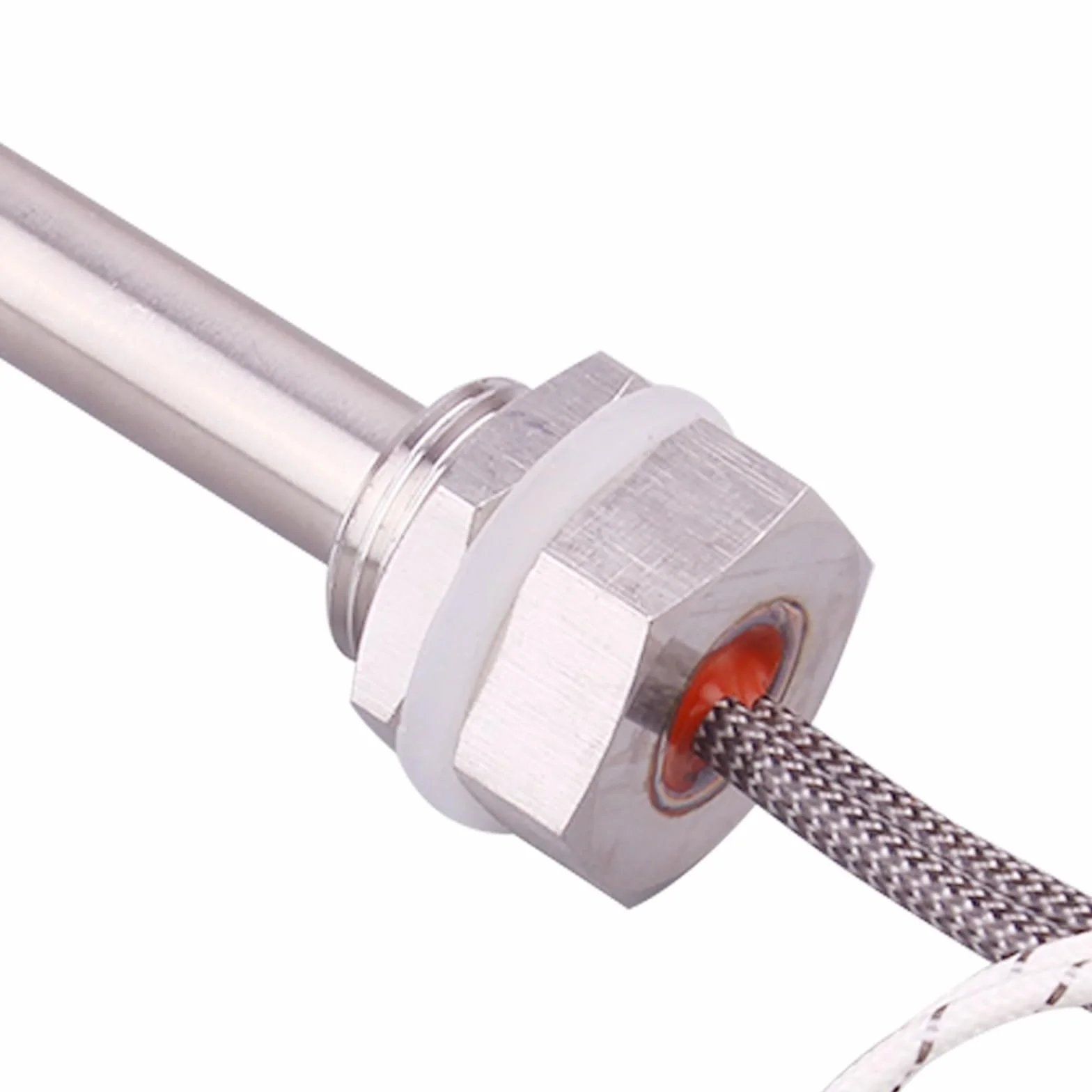 Element grzejny 1/2 ''zanurzona grzałka kasetowa z nakrętką zabezpieczającą 220 V element grzejny 300 w/500 w/800 w/1kw/1,2kw średnica rury wodnej 12mm (Color : 300w 12x100mm, Size : 220V)