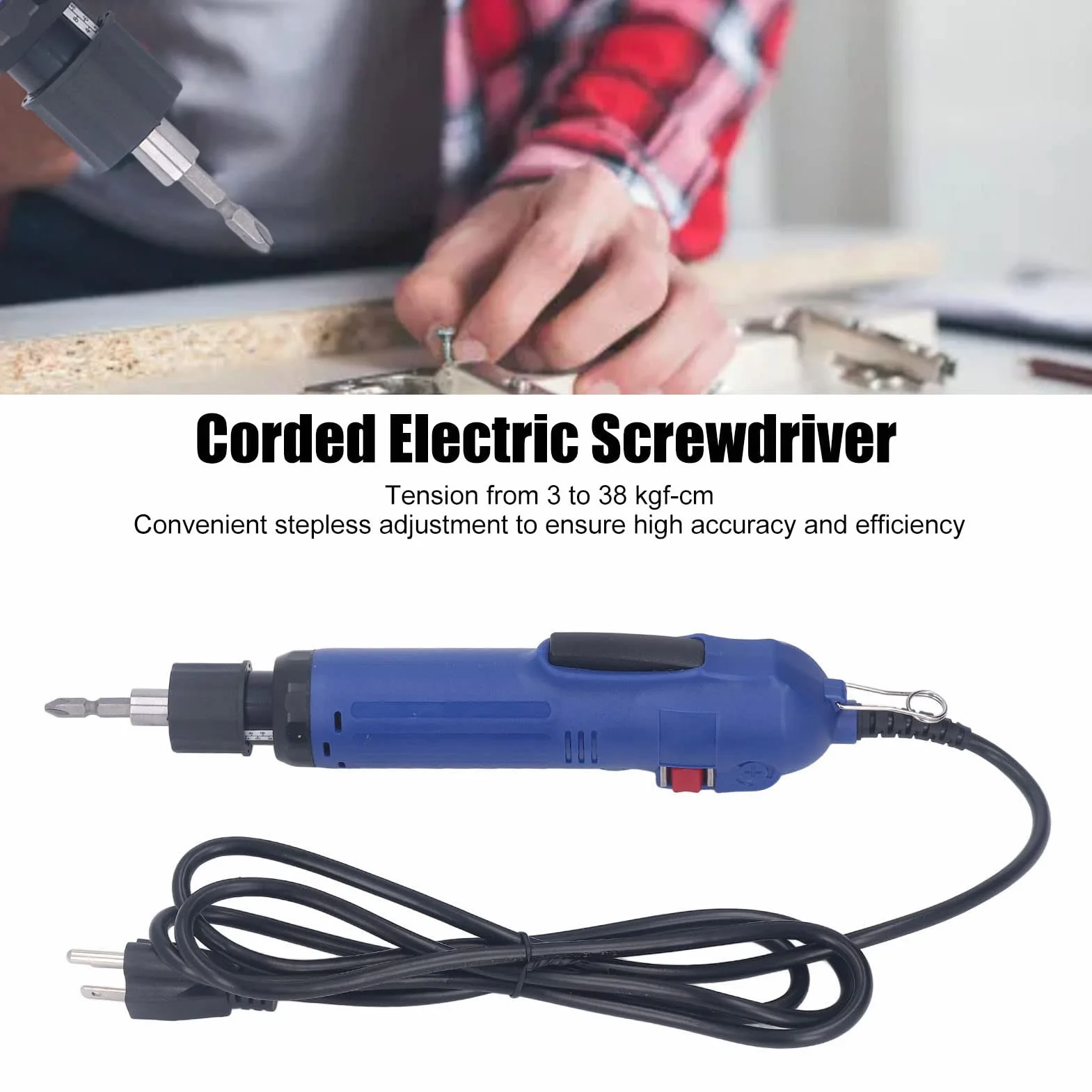 Wkrętak Elektryczny Sześciokątny, śruba o Wysokiej Precyzji 2-6mm śrubokręt Elektryczny Niski Poziom Hałasu 1/4 śruba Shank do Wytwarzania Produktu (Wtyczka UE 220 V)