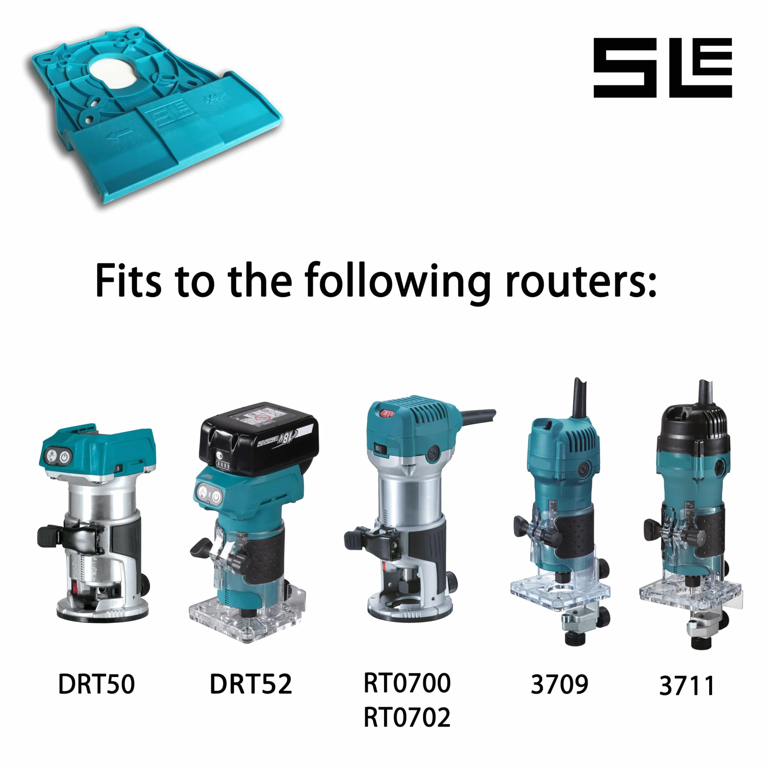 SLE Engineering Adapter szyny prowadzącej do Makita DRT50 RT0700C RT0702C Bosch Festool Mafell