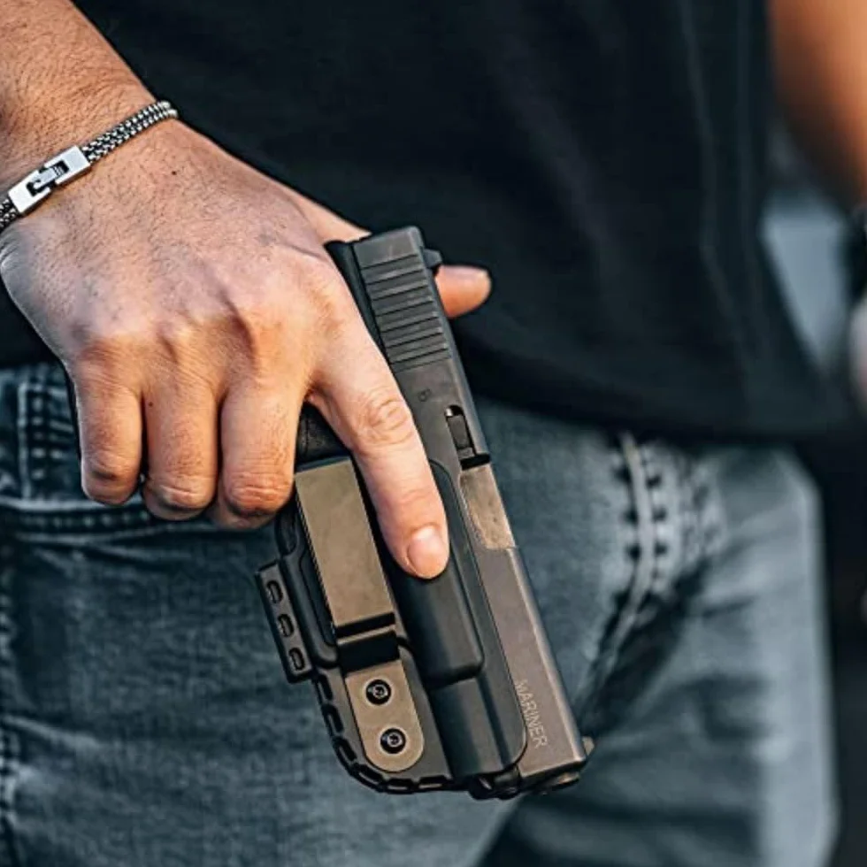 Wewnętrzny ściągacz kabura do Glock17 Glock19 Glock26, IWB kabura pasuje do wszystkich modeli Gen3, Gen4 i Gen5 Glock z komorą 9 mm i wyższą, jak G17, 19, 22, 23, 31, 32, leworęczny, praworęczny,
