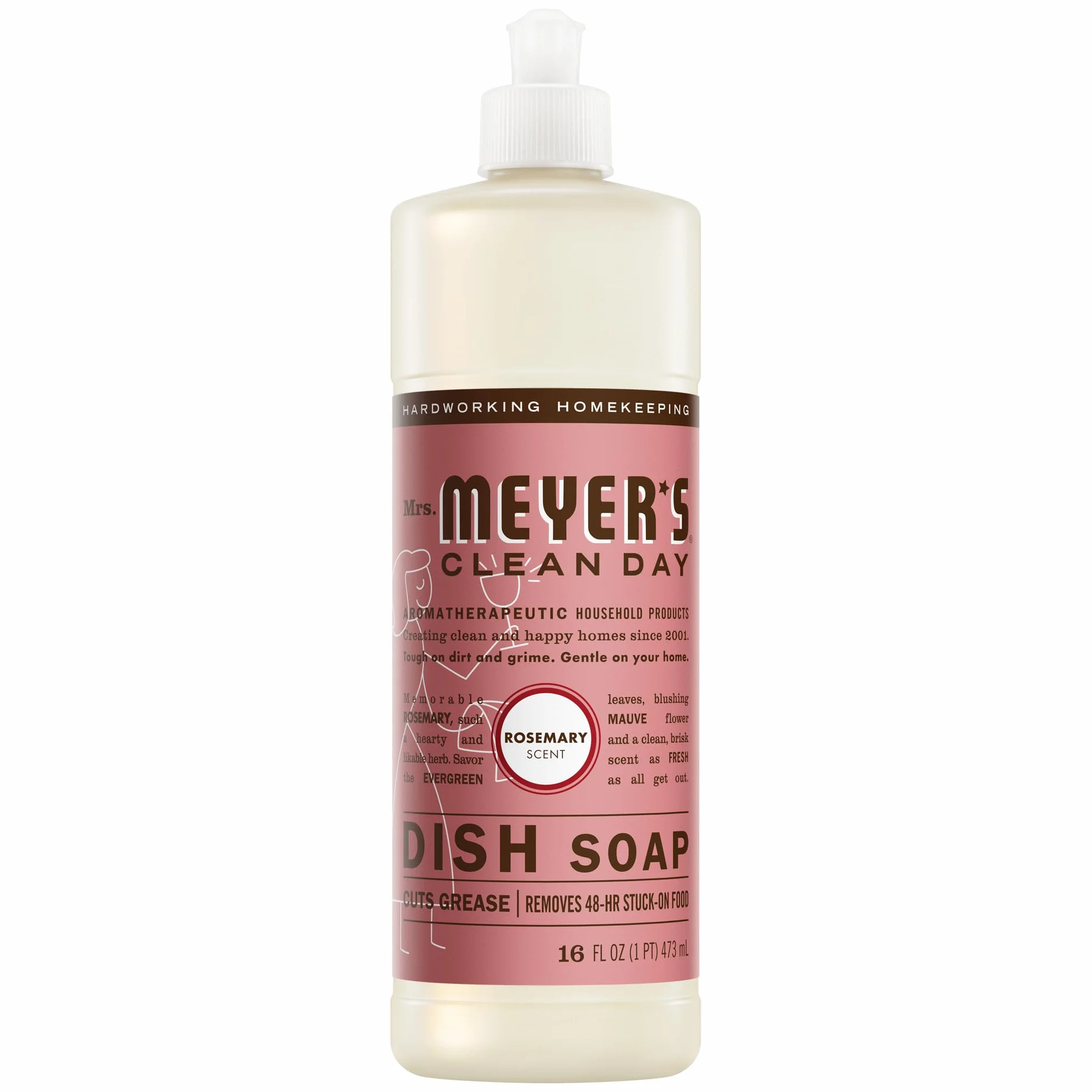 Mrs. Meyer's Liquid Dish Soap, Rosemary, 16 Fluid Ounce