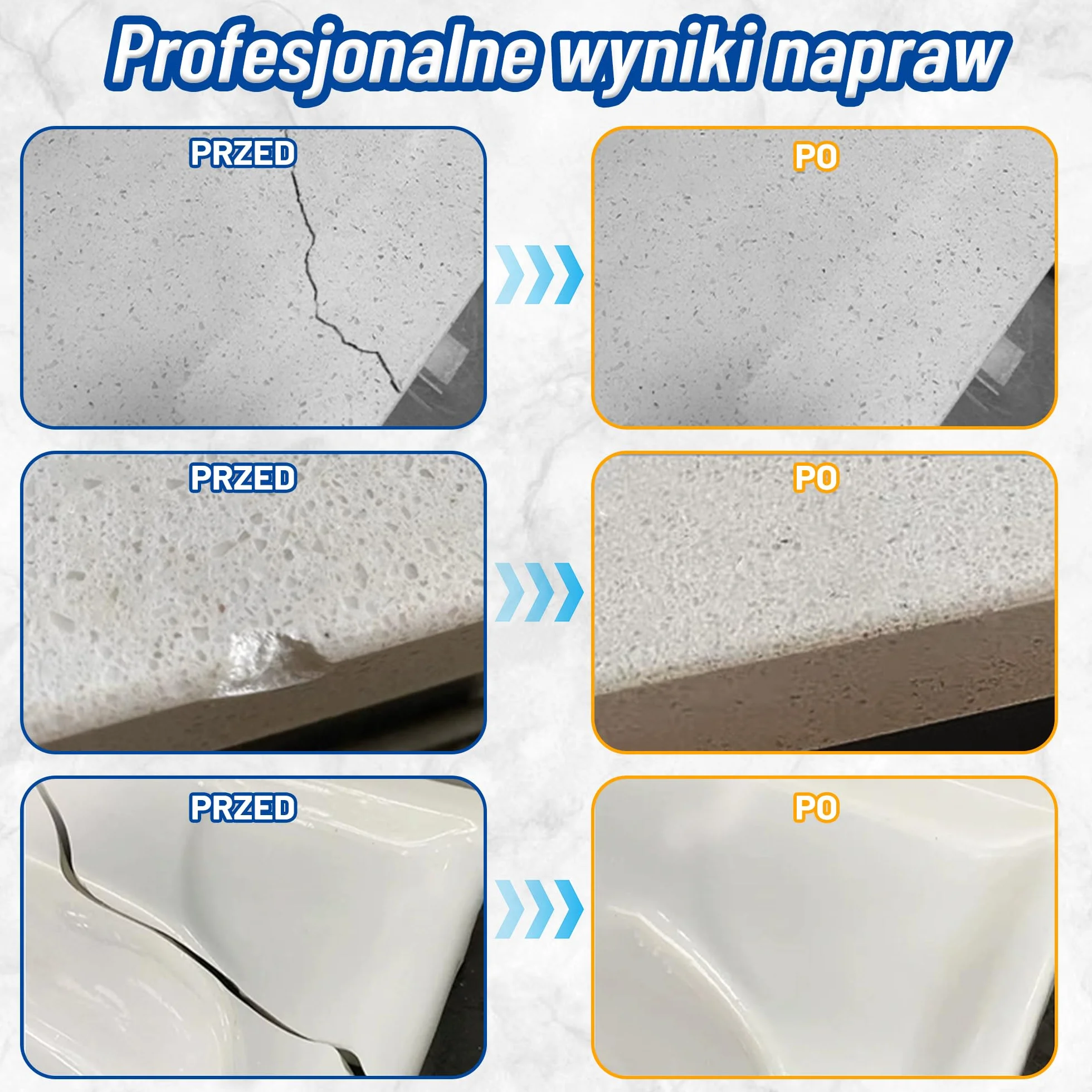 Zestaw naprawczy do wanien, zestaw naprawczy do płytek, akryl, ceramika, emalia, kuchnia, łazienka, naprawa odprysków, pęknięć, zadrapań, dziur rdzy na porcelanowej umywalce, wannie, toalecie