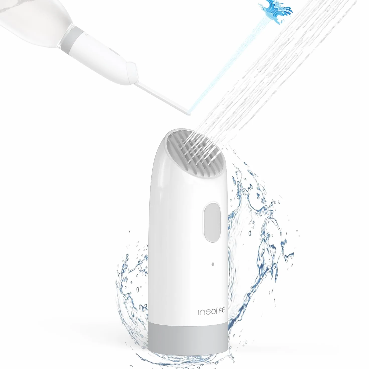 Insolife Przenośny bidet 2. generacji, elektryczny, ładowany, osobisty, podróżny, bidet, dla kobiet, mężczyzn, higieniczne czyszczenie, pielęgnacja poporodowa i niemowlęca, leczenie hemmoroidami,
