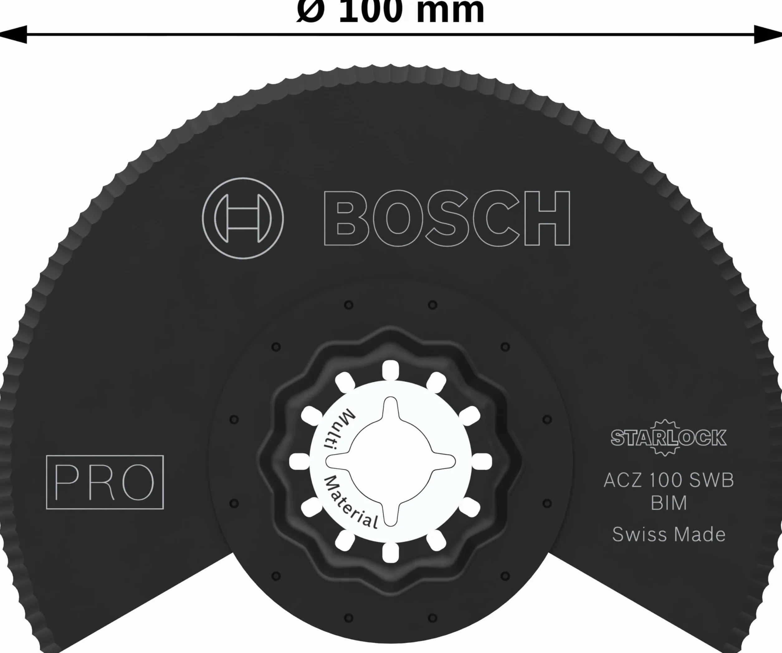 Bosch 1 x PRO Multi Material ACZ 100 SWB arkusz do narzędzi wielofunkcyjnych (do filcu dachowego, polistyrenu PS, Ø 100 mm, profesjonalne akcesoria, narzędzie wielofunkcyjne)