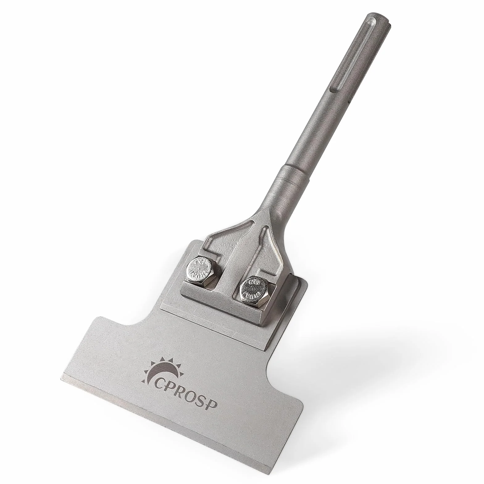 CPROSP Dłuto szpachlowe SDS MAX 300 x 150 mm, wysokowydajny skrobak podłogowy, dłuto płaskie, dłuto szpachlowe do ściągania kleju podłogowego, dywanu, linoleum, płytek, farby