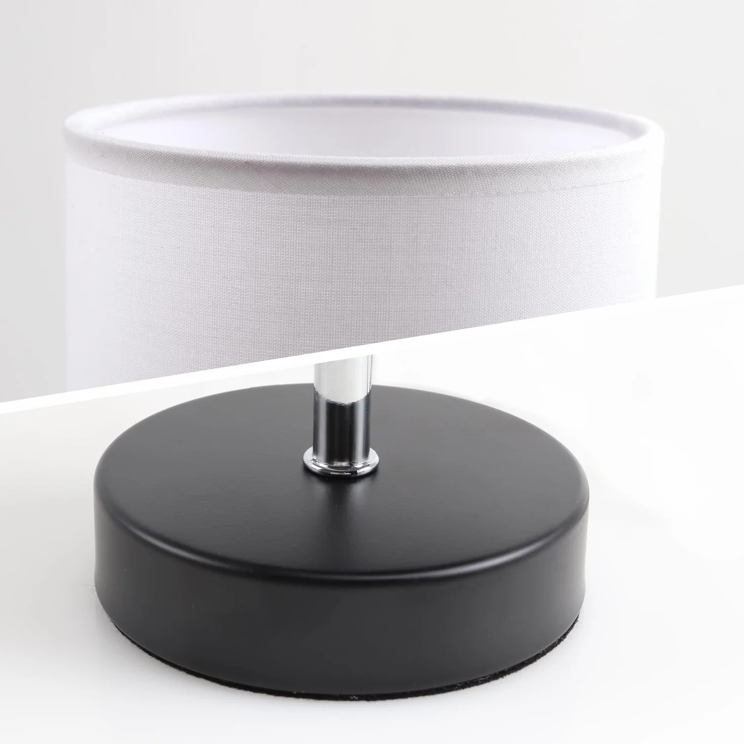 Lampka nocna biała z żarówką 6 W, oprawa E27 z przełącznikiem kablowym, 3 temperatury barwowe 3000 K/4000 K/6500 K z funkcją pamięci, nowoczesna lampa stołowa LED do sypialni, salonu