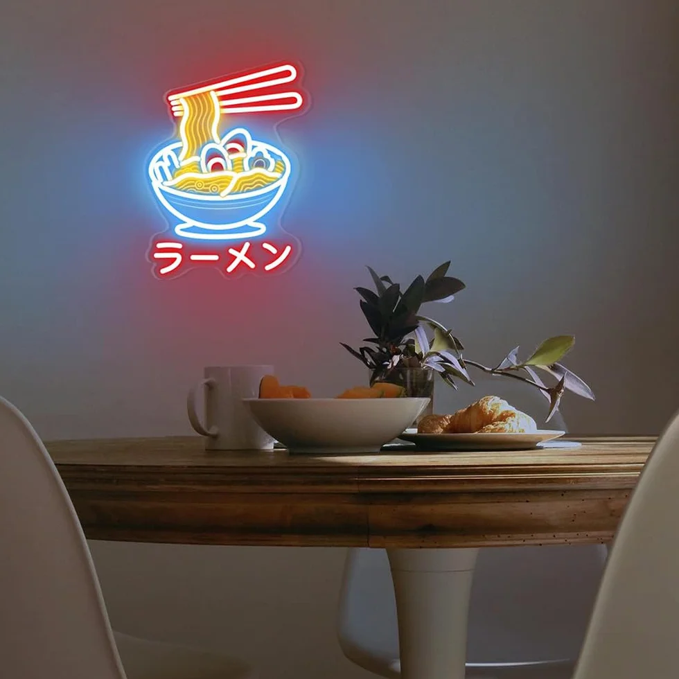 Znak LED Japońskie Sushi Neony Kawaii Światła Led Ścienne Dekoracyjne Koreańskie Lampki Nocne Strona Dekoracja Światło USB Regulacja jasności
