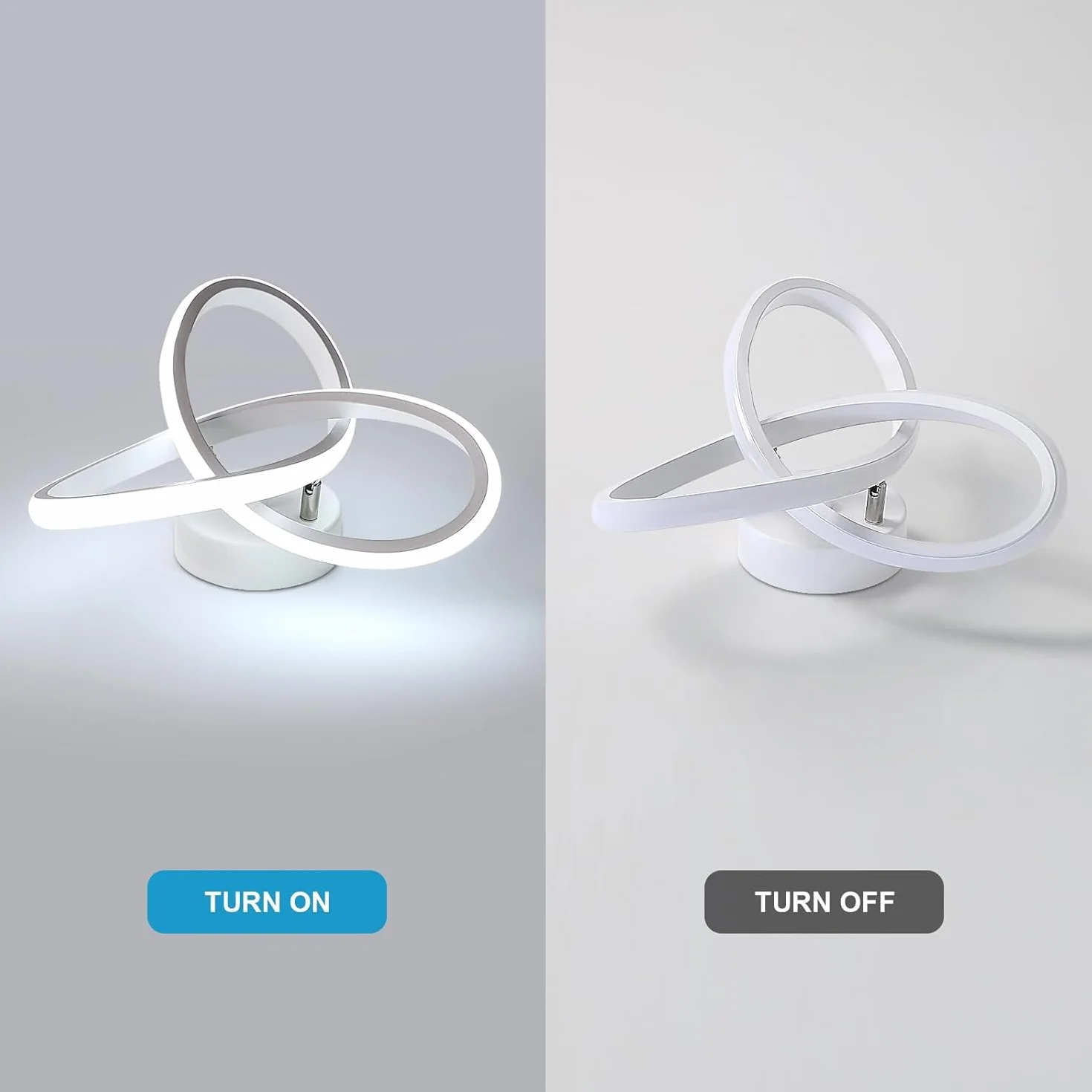 Lampa sufitowa LED 22W 2500lm 6500K chłodna biel 24x11 cm kwiat do sypialni salonu