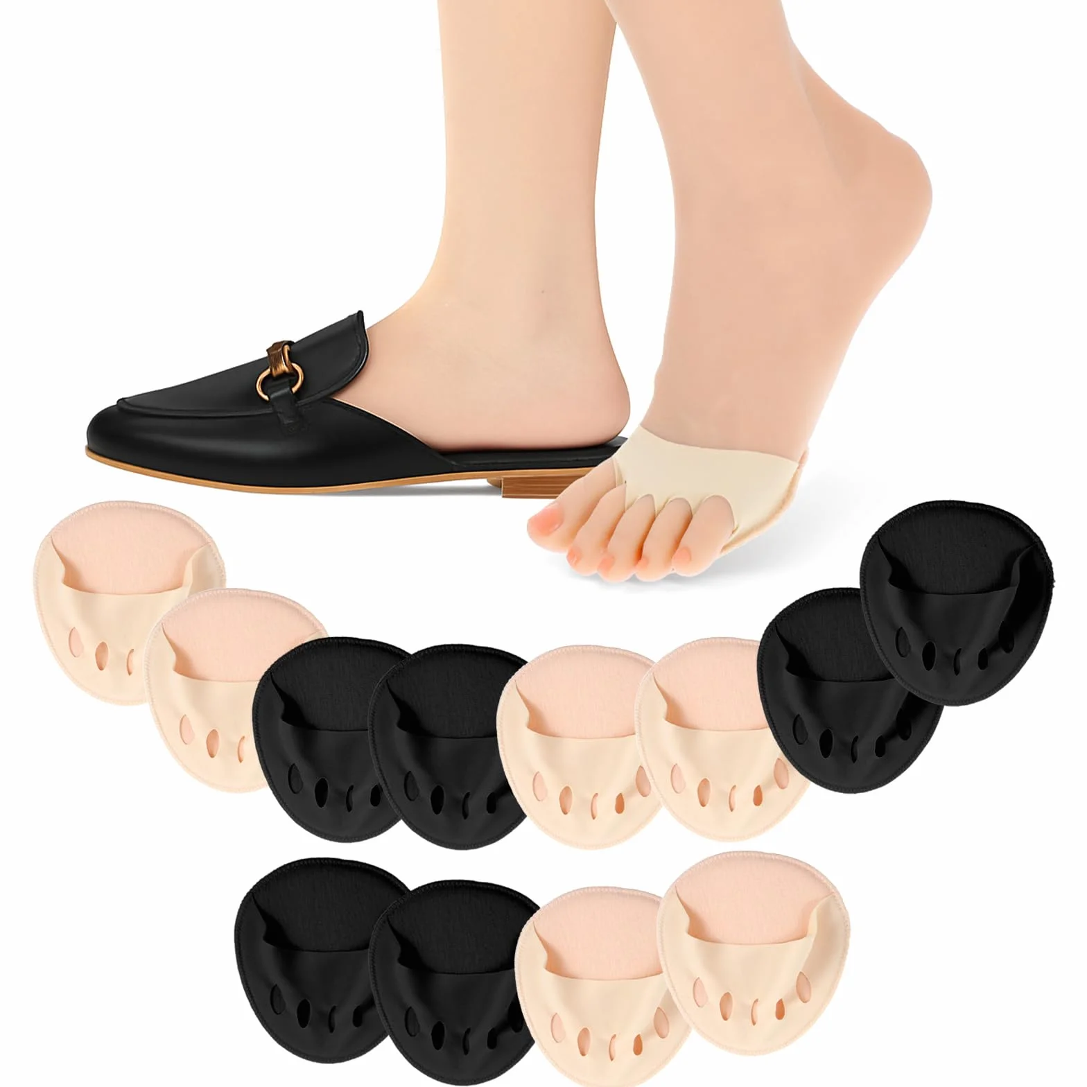 Damskie skarpety na stopy antypoślizgowe poduszki wielokrotnego użytku nakładki na palce