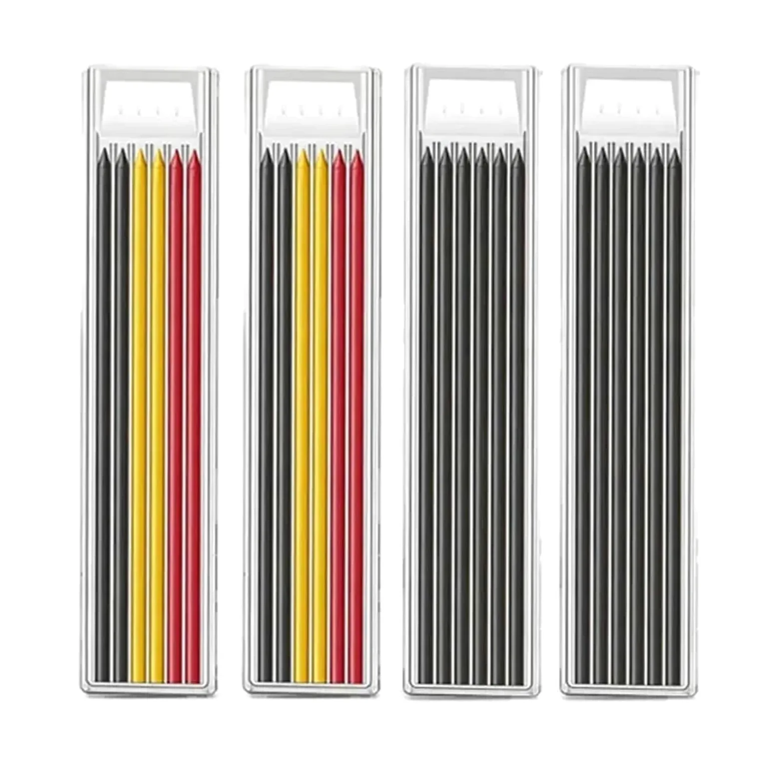 2.8mm Solidny Ołówek Automatyczny Stolarski Z Temperówką Do Obróbki Drewna Konstrukcja Długa Główka Ołówek Stolarski Artykuły Papiernicze (Size : 2 Color 2 Black)