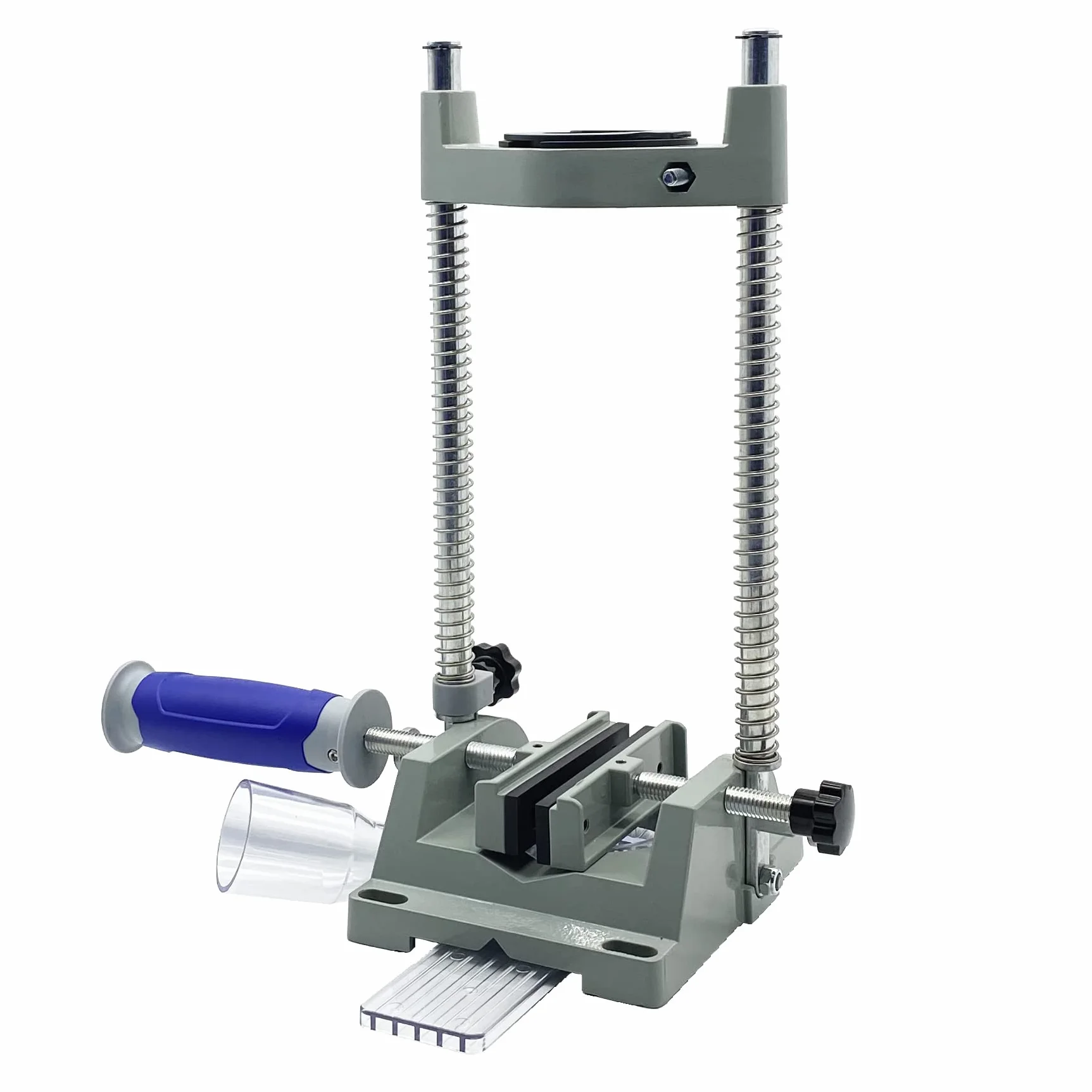 Tivoly 11110220007 Uchwyt wiertła do wkrętarki zaciskowej od 43 mm do 53 mm, system szybkiego zacisku, regulowany kąt wiercenia, imadło zaciskowe i wbudowany system ssący