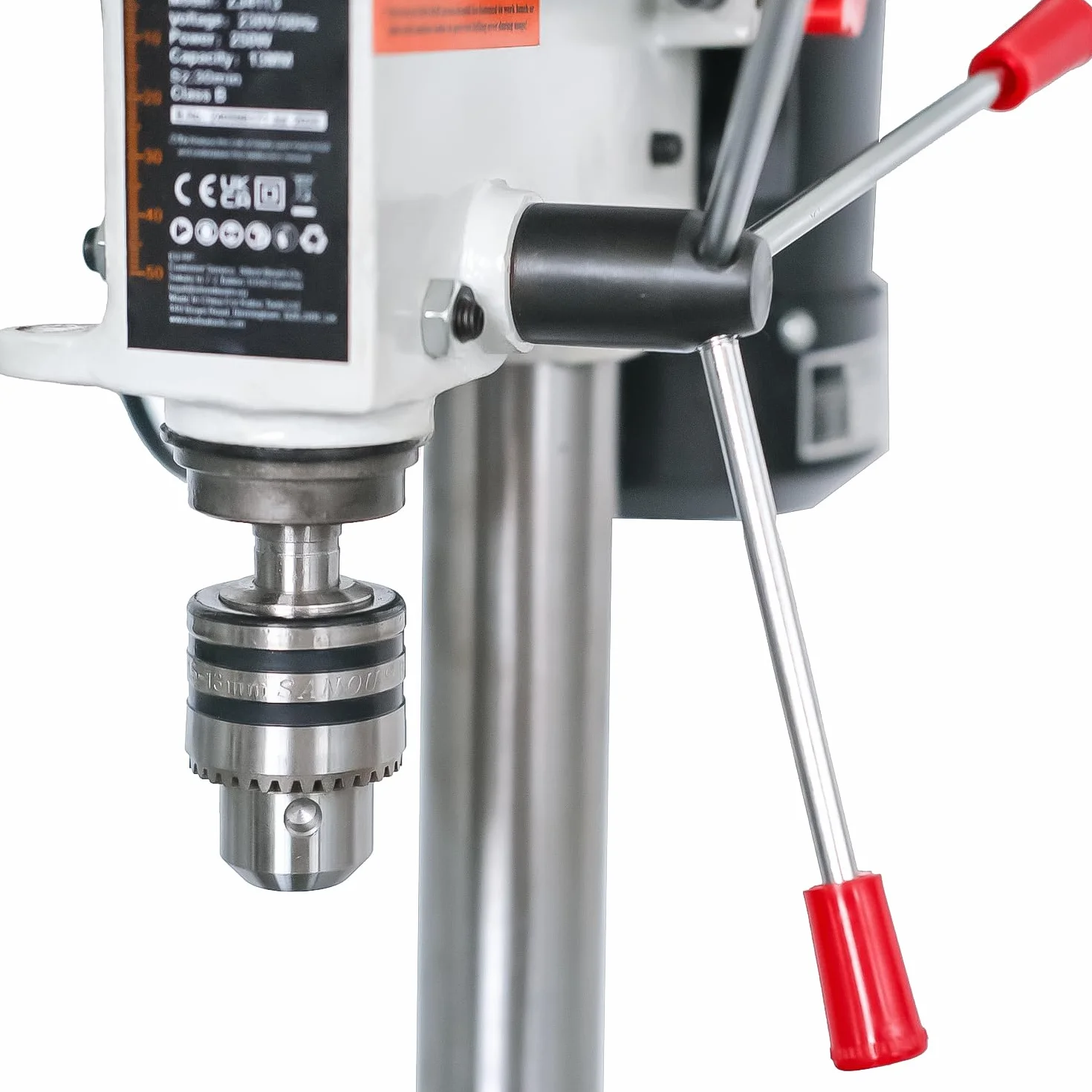 KATSU Tools Wiertarka stołowa 250 W + uchwyt 13 mm + 5 prędkości elektroniczny przełącznik zmiennej prędkości + 50 mm maksymalna głębokość wiercenia + maks. 2620 obr./min + stół wiertarski z regulacją