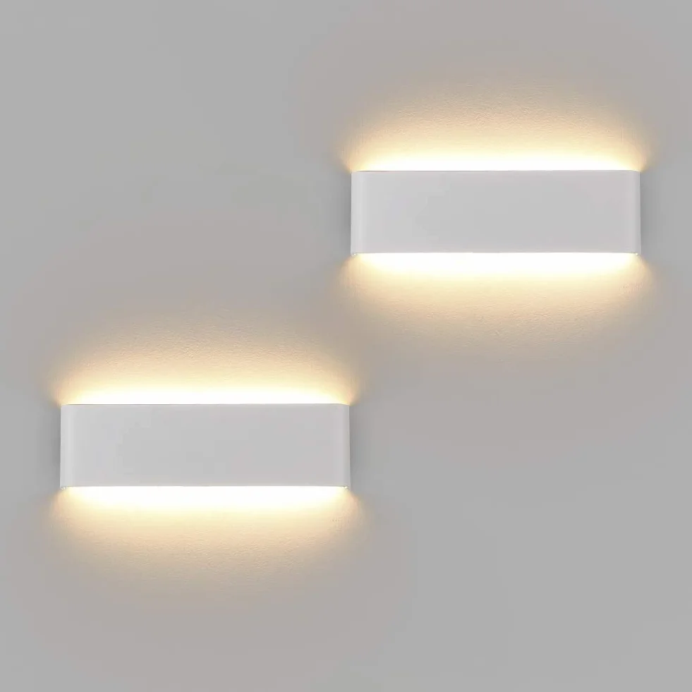 Klighten 2-pak oświetlenia lustrzanego LED, 10 W, 30 cm, lampa łazienkowa LED, IP44, 220 V, 3000 K, ciepła biel, białe