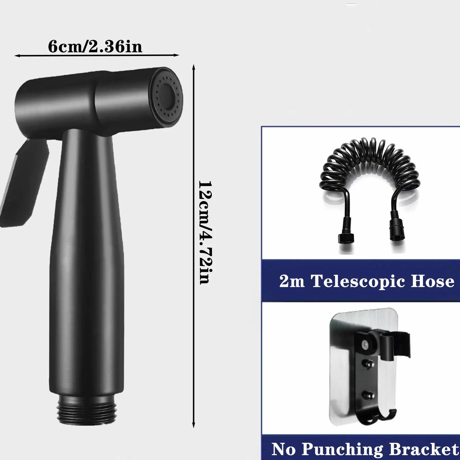 Opryskiwacz bidet prysznic bidet zestaw prysznicowy bidet toaleta ze stali nierdzewnej prysznic hydroskopowy bidet toaleta prysznic toaleta toaleta toaleta pieluchy do czyszczenia (czarny)