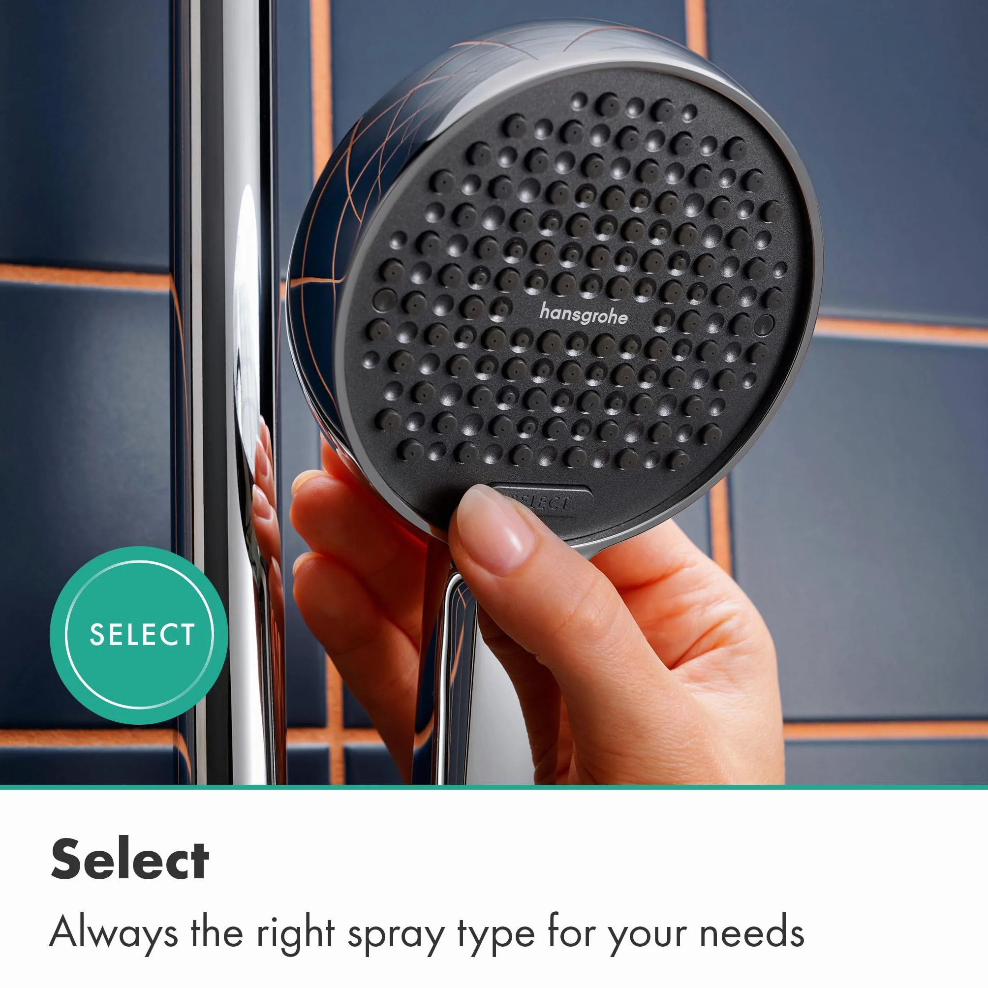 hansgrohe Activera Select S Zestaw prysznicowy chrom EcoSmart 2-strumieniowa wąż 1,60 m drążek 0,65 m