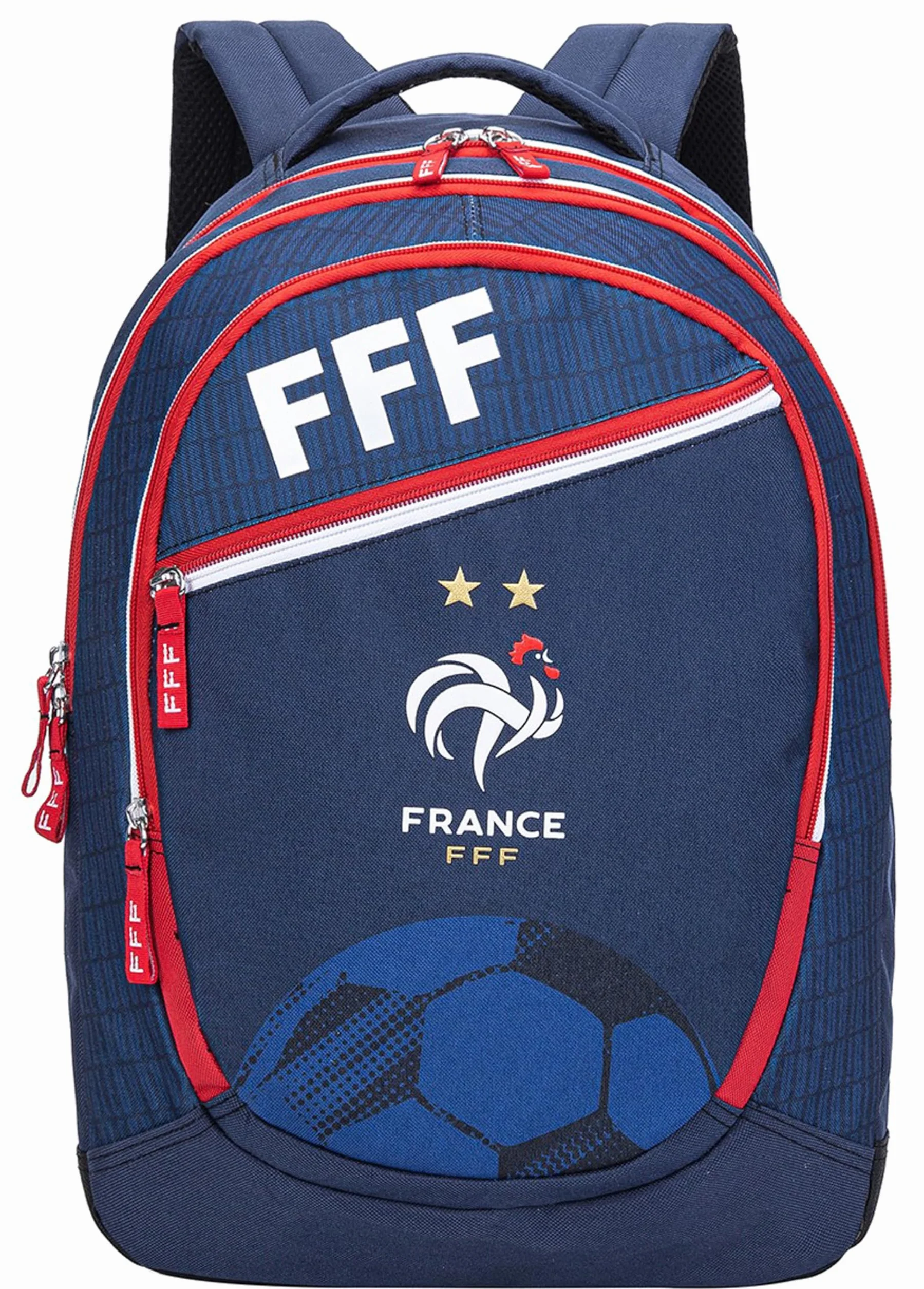 FFF Plecak szkolny z oficjalną kolekcją francuskiej drużyny piłkarskiej – 3 przegródki