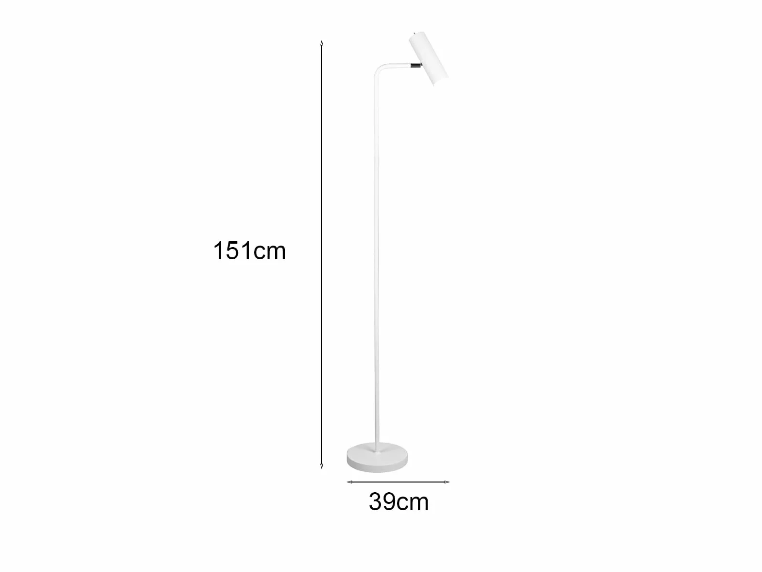 Trio-Leuchten Metalowa lampa podłogowa biała