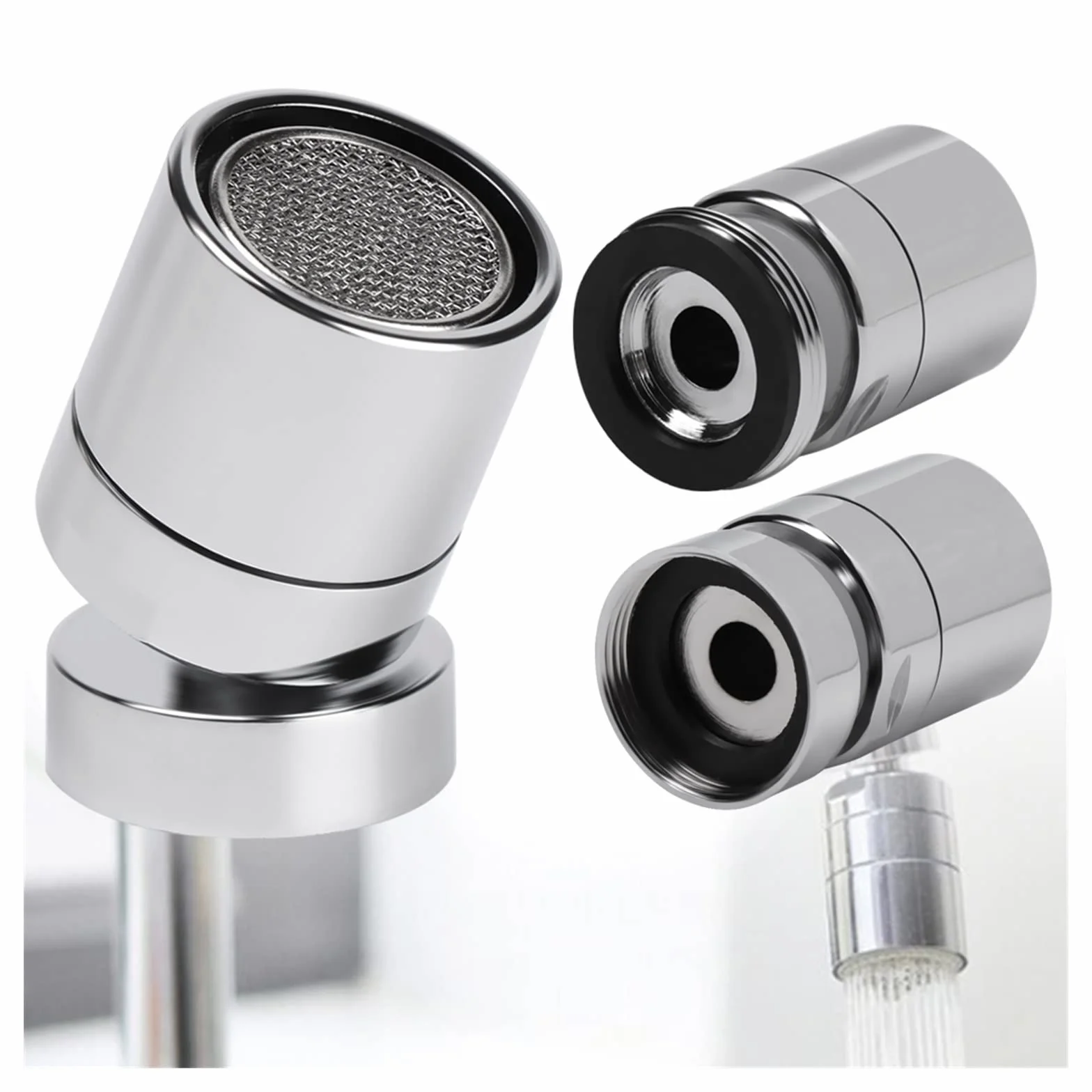 Perlator kranu Adapter do kranu do zlewu kuchennego 1 szt. Bateria kuchenna i łazienkowa Aerator, elastyczny stopień Aerator Opryskiwacz Wylot Obrotowy kran Oszczędzający wodę Głowica dyszy kranu