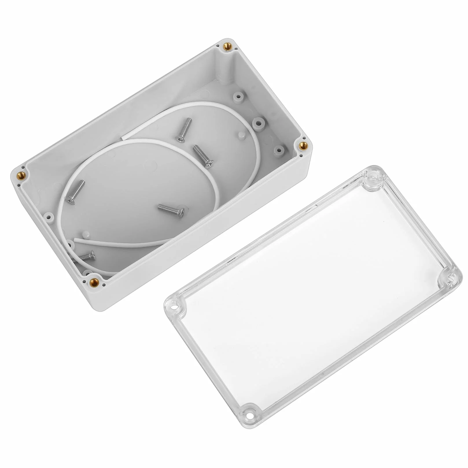 Plastikowa obudowa elektroniczna ABS, wodoszczelna IP65, pusta obudowa z tworzywa sztucznego z przezroczystą pokrywką, przemysłowa skrzynka przyłączeniowa, puszka rozdziel