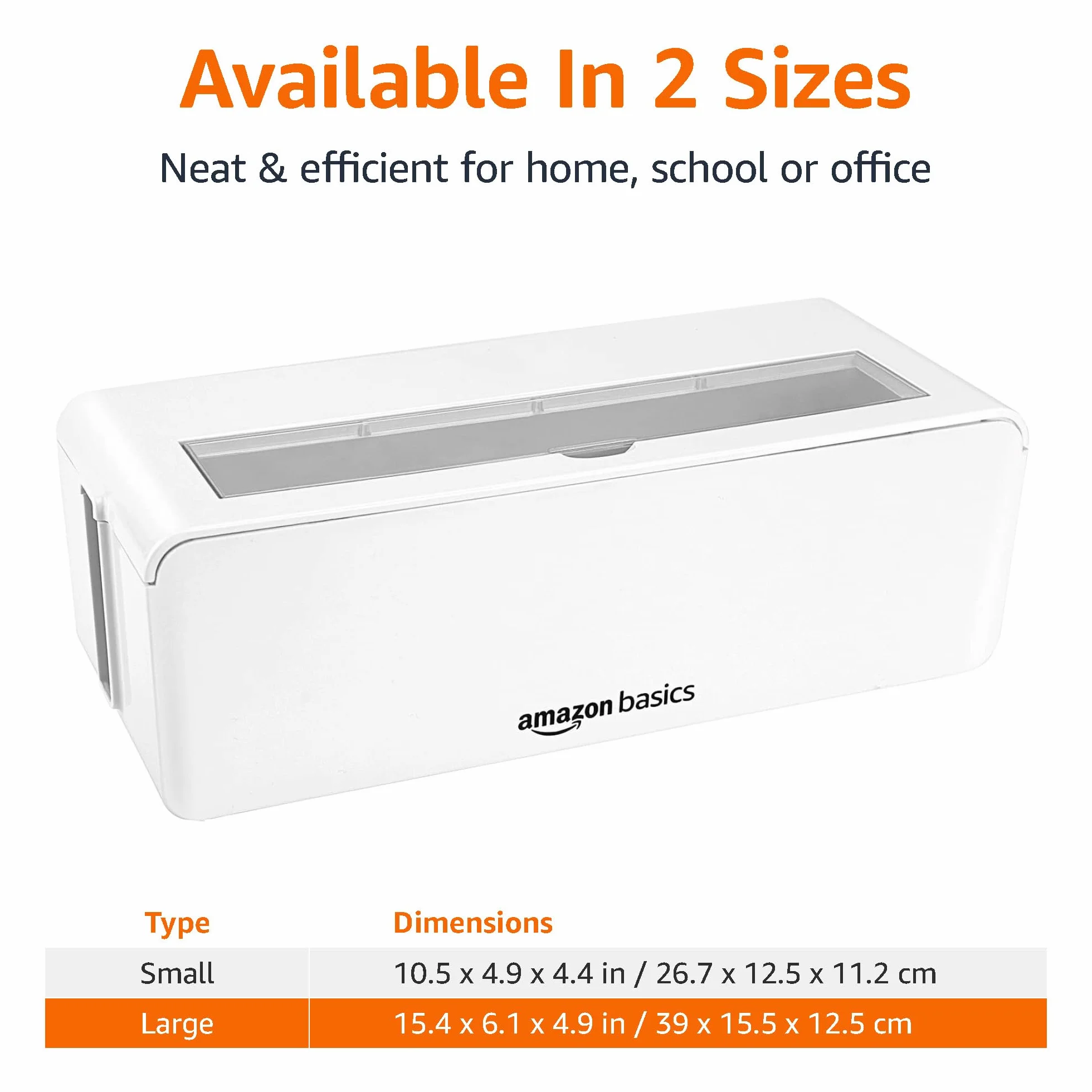 Amazon Basics skrzynka kablowa duża biała do ukrywania kabli