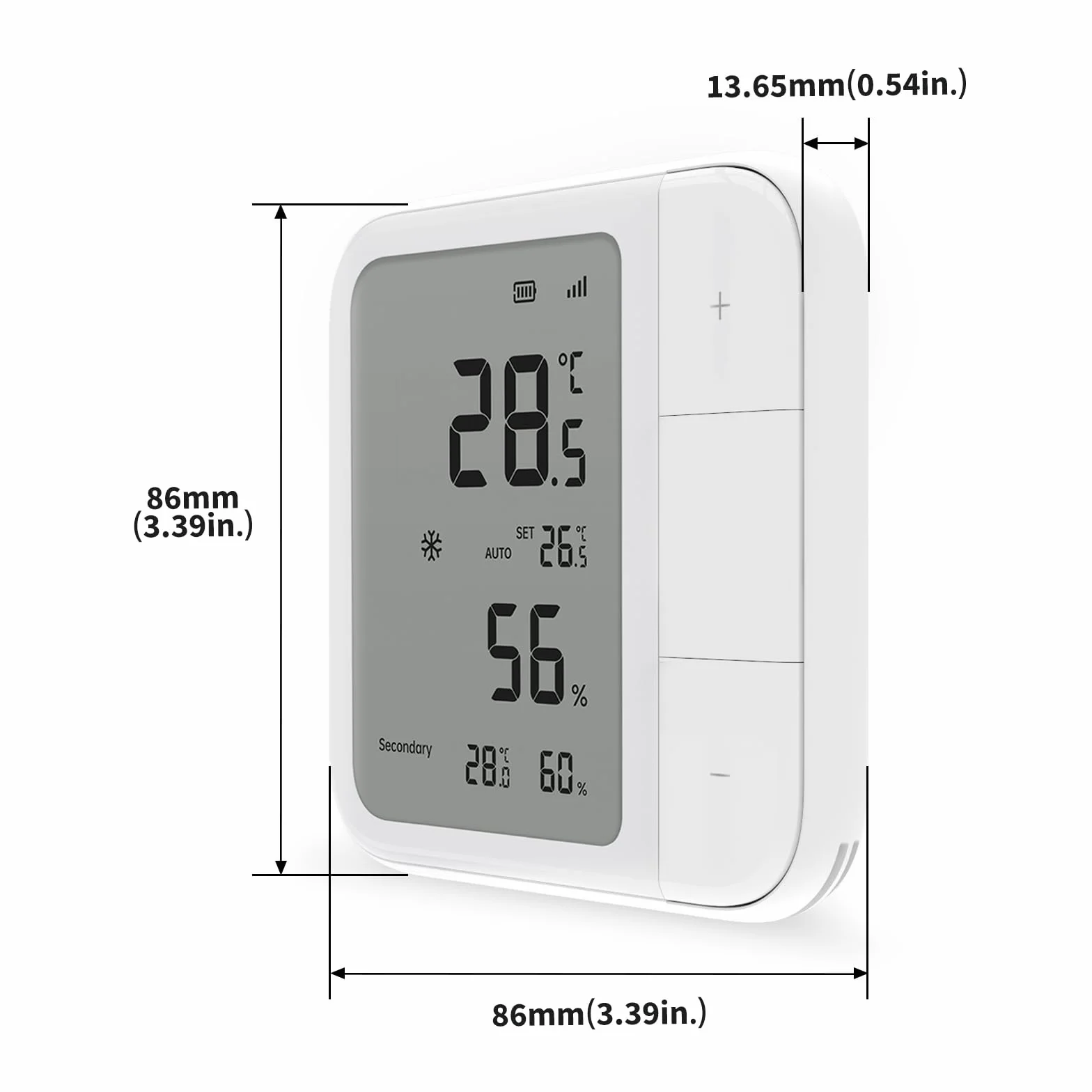 Aqara Thread/Zigbee Wielofunkcyjny czujnik temperatury W100, Temperature & Humidity Monitoring, Bezprzewodowy, Zdalne Sterowanie HVAC, 3 przyciski, Matter, HomeKit, Apple Home, Alexa, Google