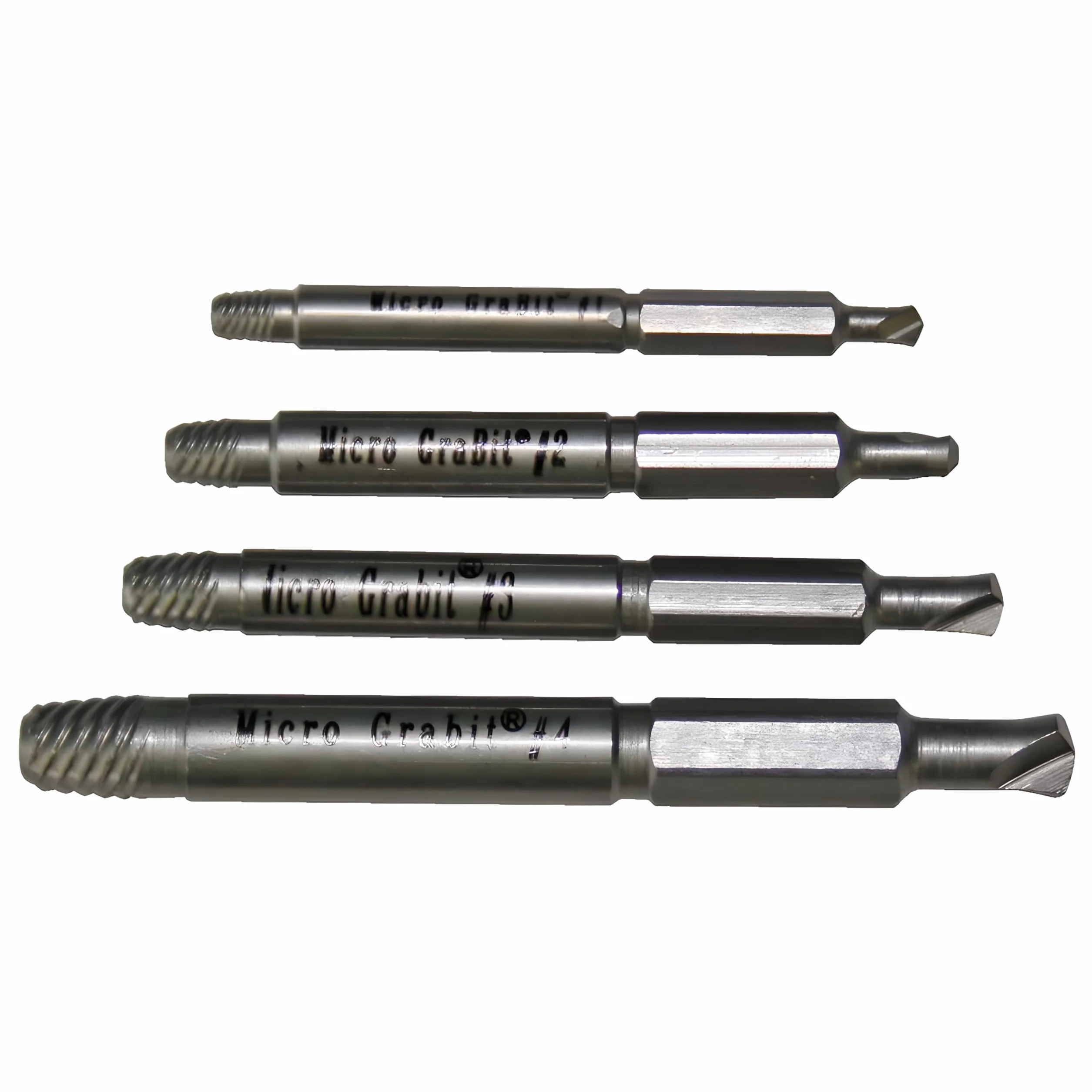 Alden 4507P wyciąg do połamanych śrub Grabit Micro zestaw 4-częściowy - mały ściągacz śrub i śrub - wyprodukowano w USA