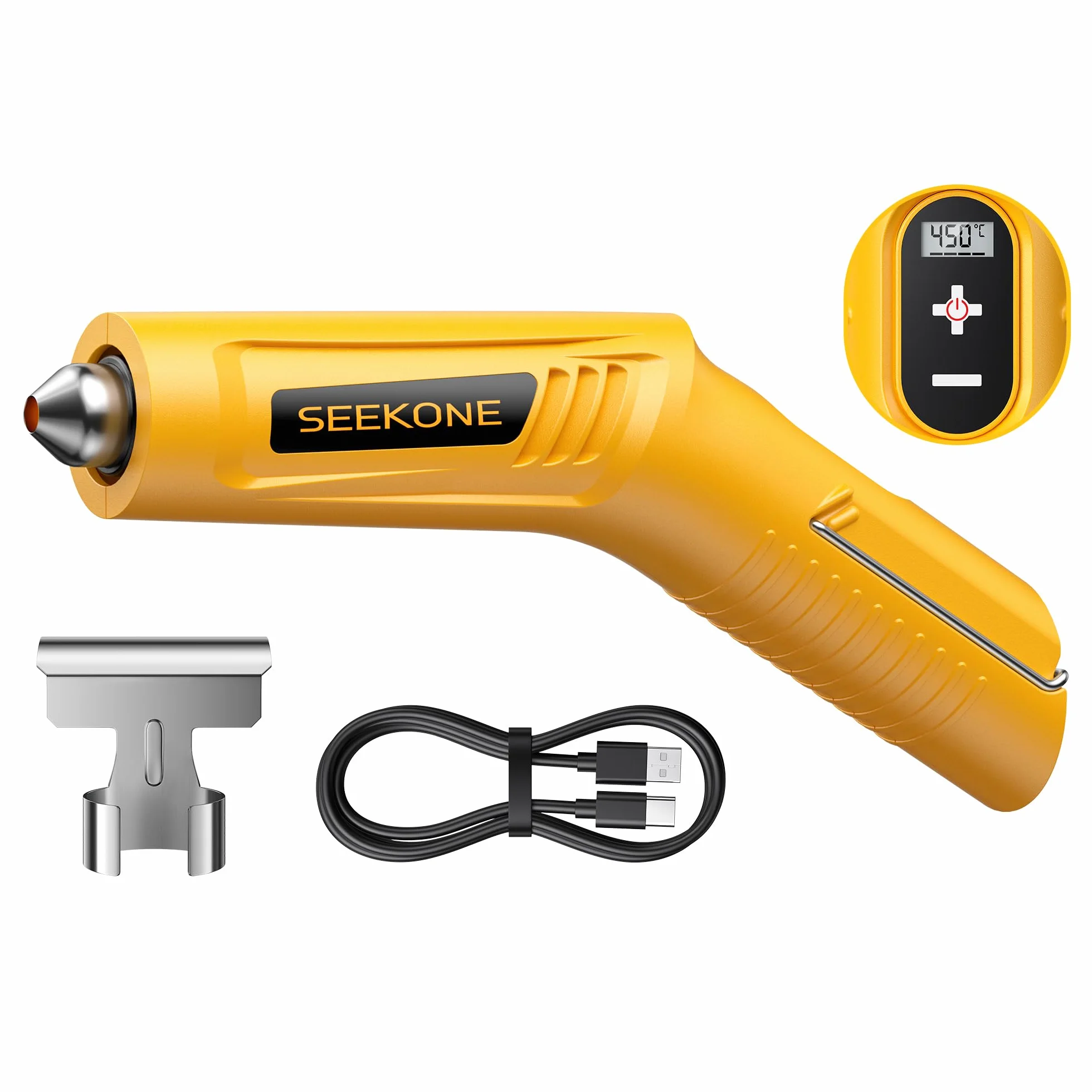 SEEKONE Mini Bezprzewodowa Opalarka 450°C 3,6V Litowy USB z Dyszą Reflektorową