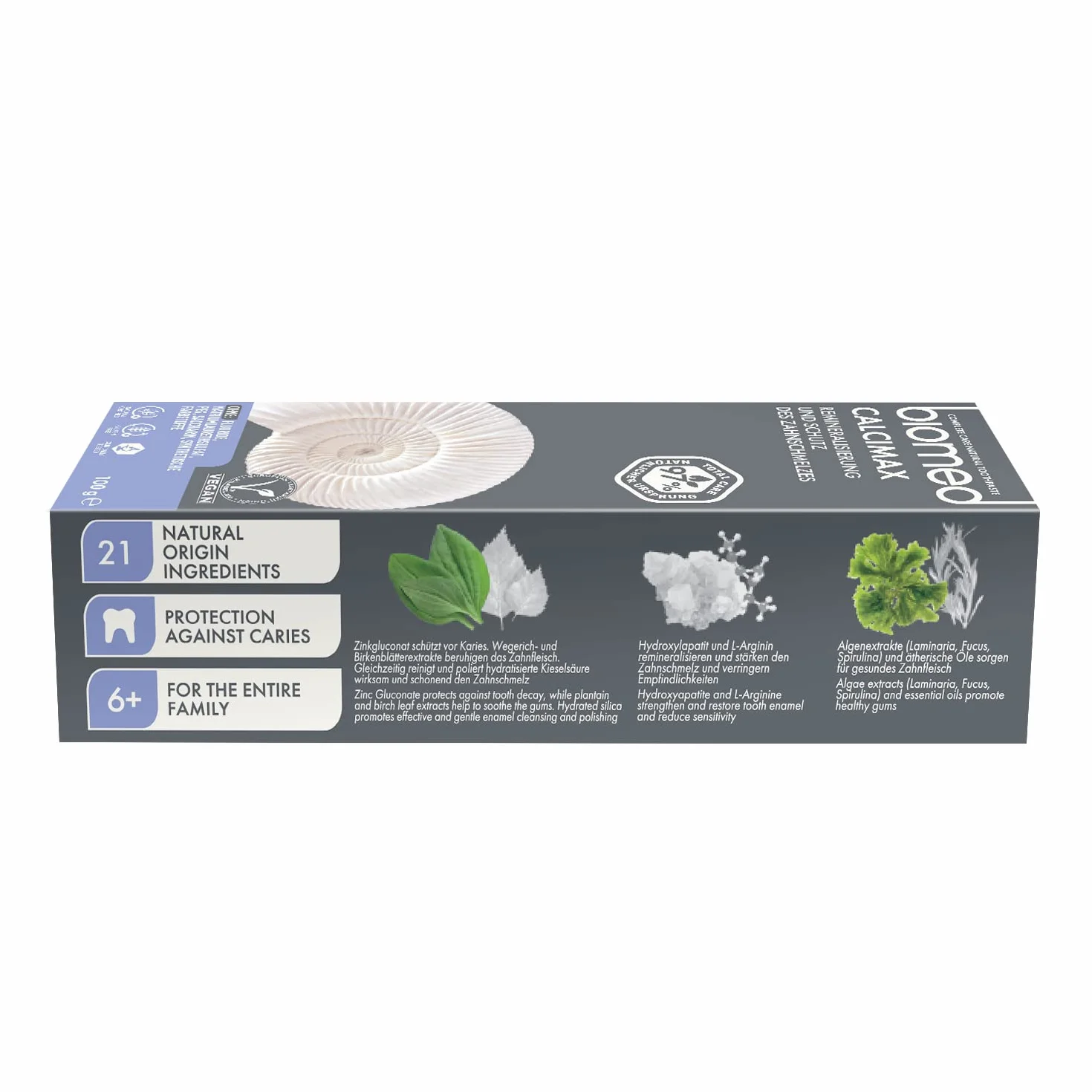Biomed Calcimax 97% Naturalna pasta do zębów/Naprawa emalii i ochrona jamy ustnej/wegańska, SLS Free 100g